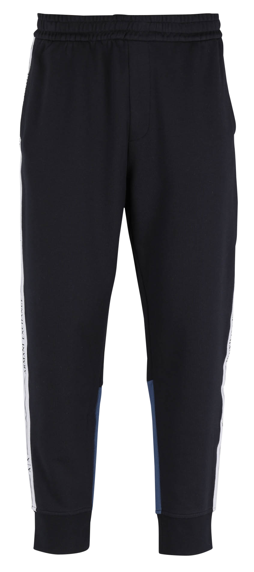 Logo-printed striped cotton track pants ARMANI EXCHANGE Blue