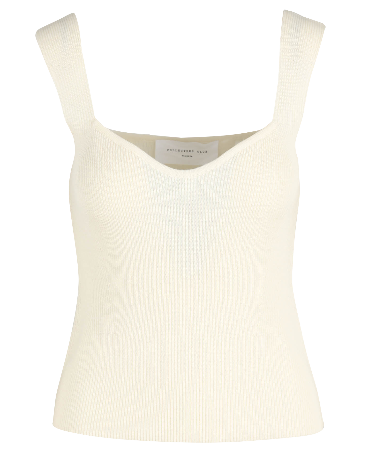 Square-neck wool top COLLECTORS CLUB Beige