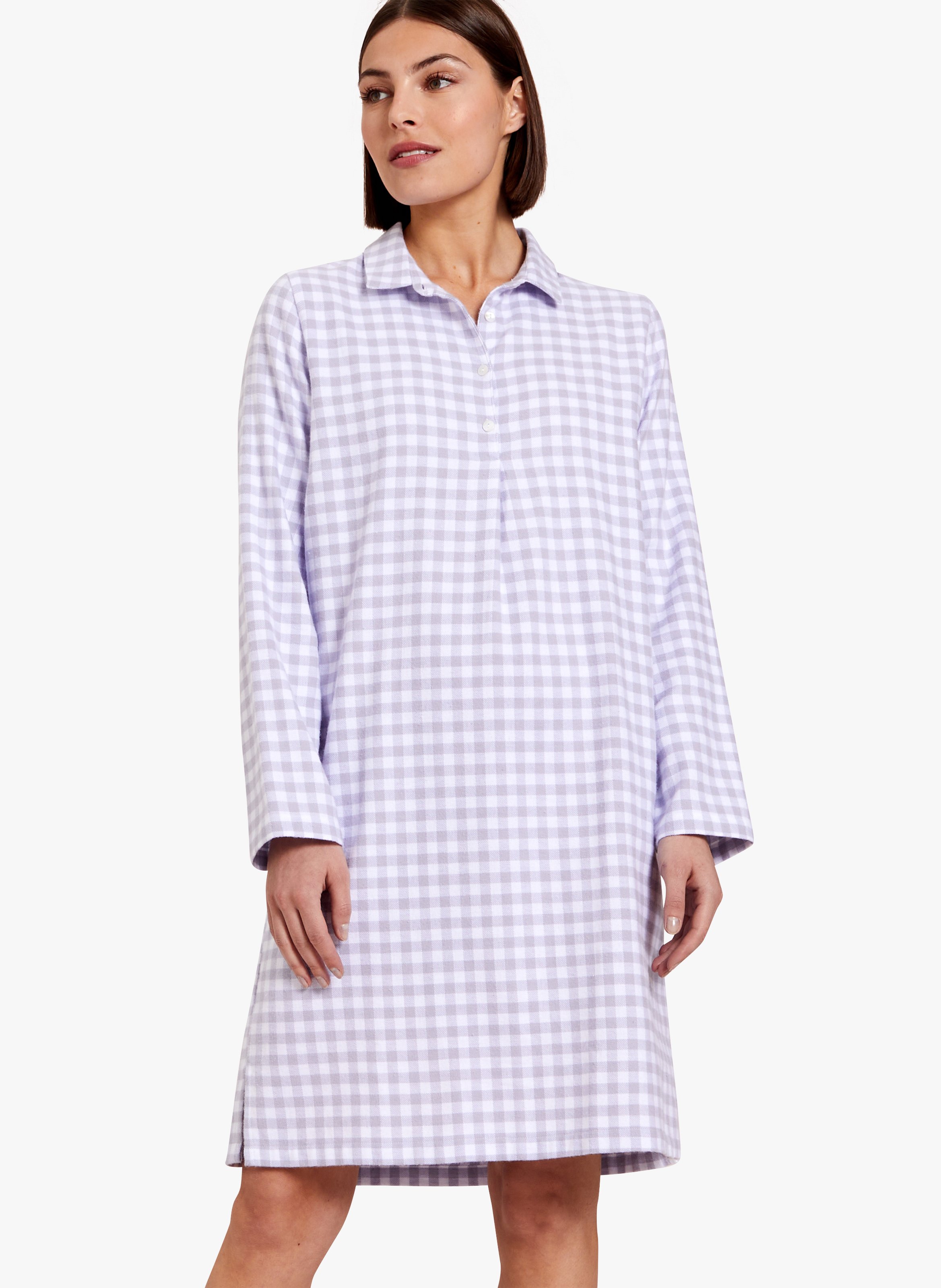 Chemise De Nuit Carreaux En Coton Zephyr Laurence Tavernier