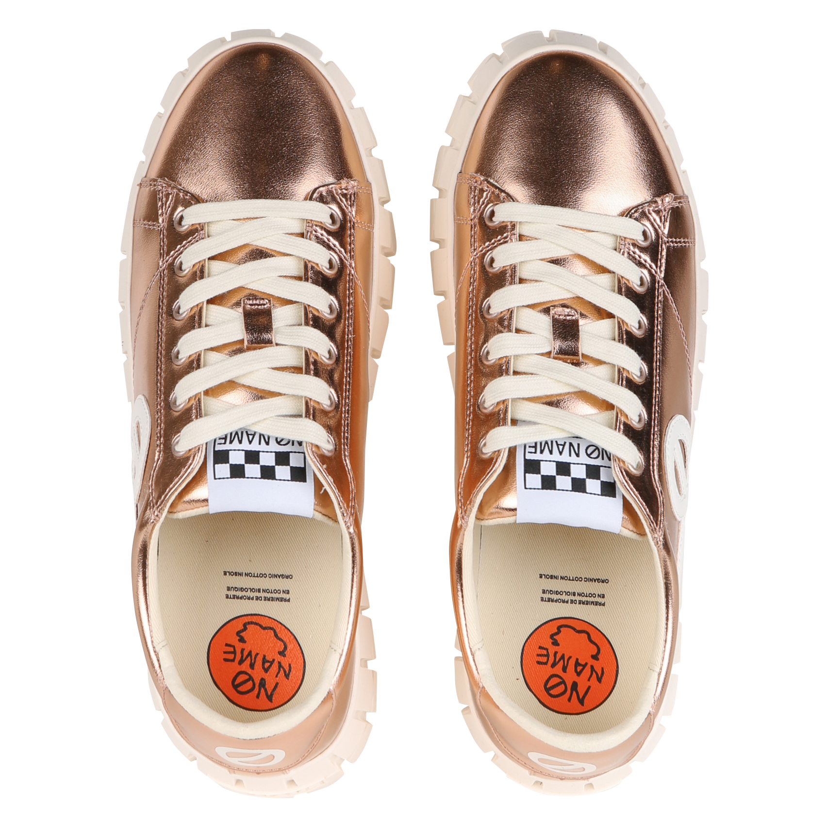 Zapatillas bajas metalizadas NO NAME Rosa