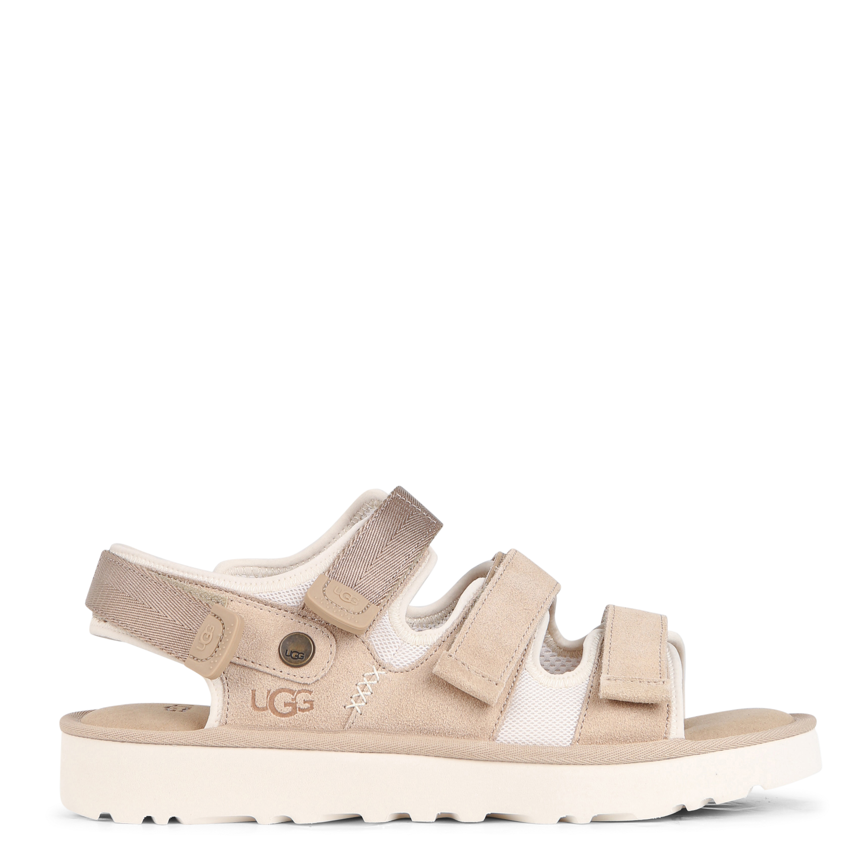 Sandalen met meerdere bandjes van leer en mesh GOLDENCOAST Sand
