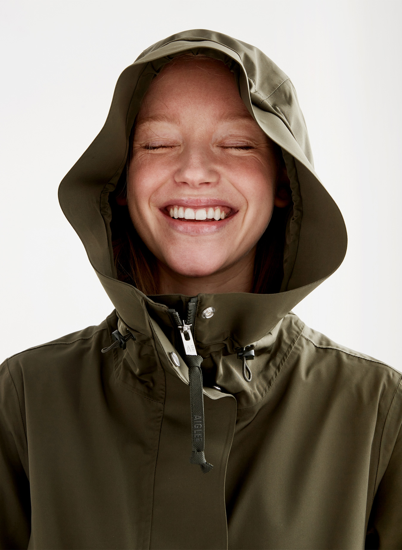 Waterproof high-neck parka AIGLE Green