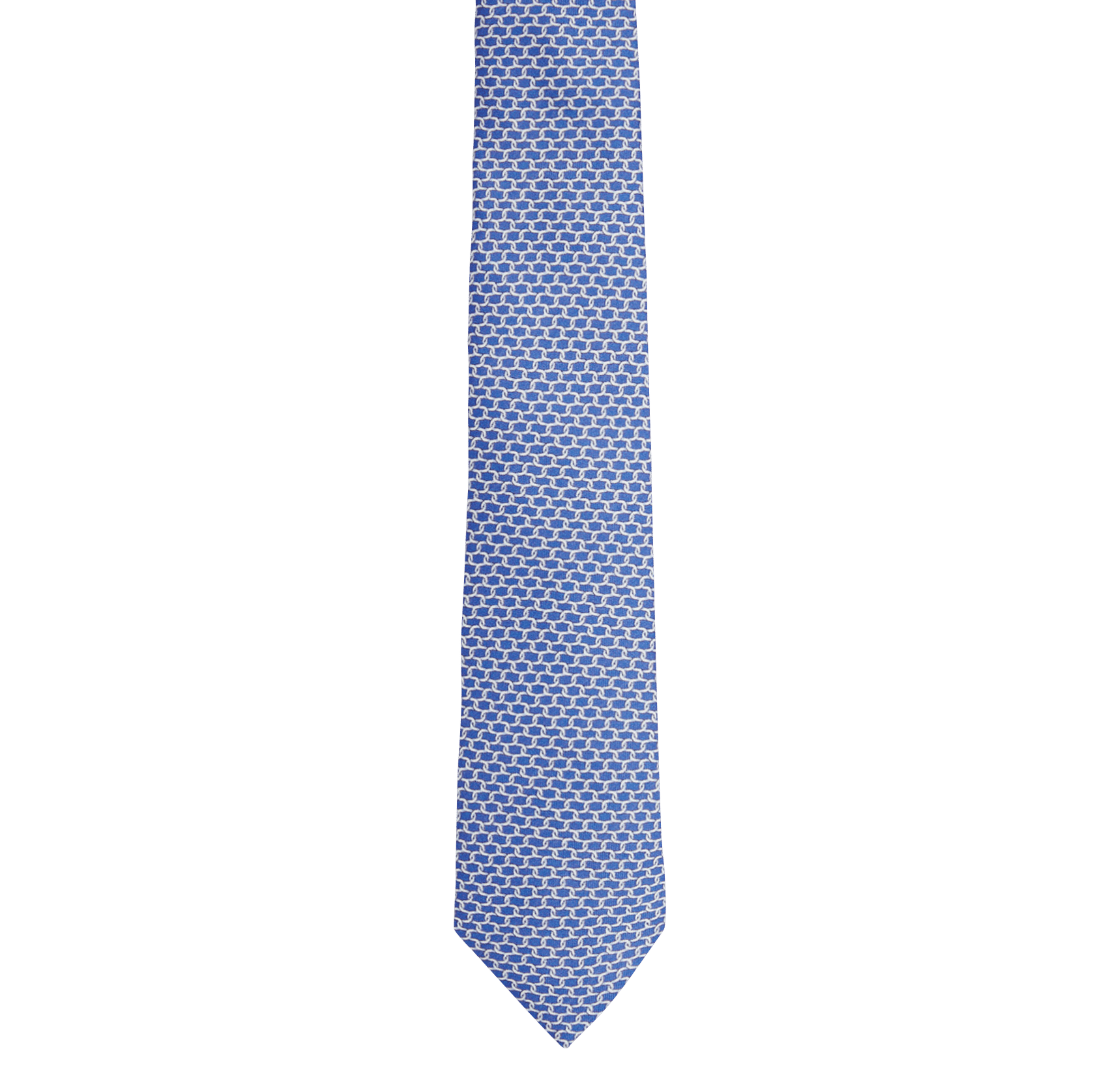 Seidenschlips mit Druck AU PRINTEMPS PARIS Blau