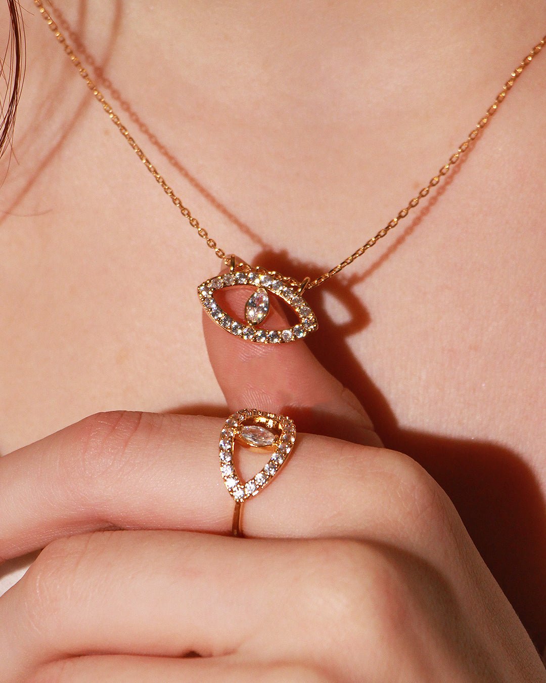 Collier plaqué or  nazar NILAI White