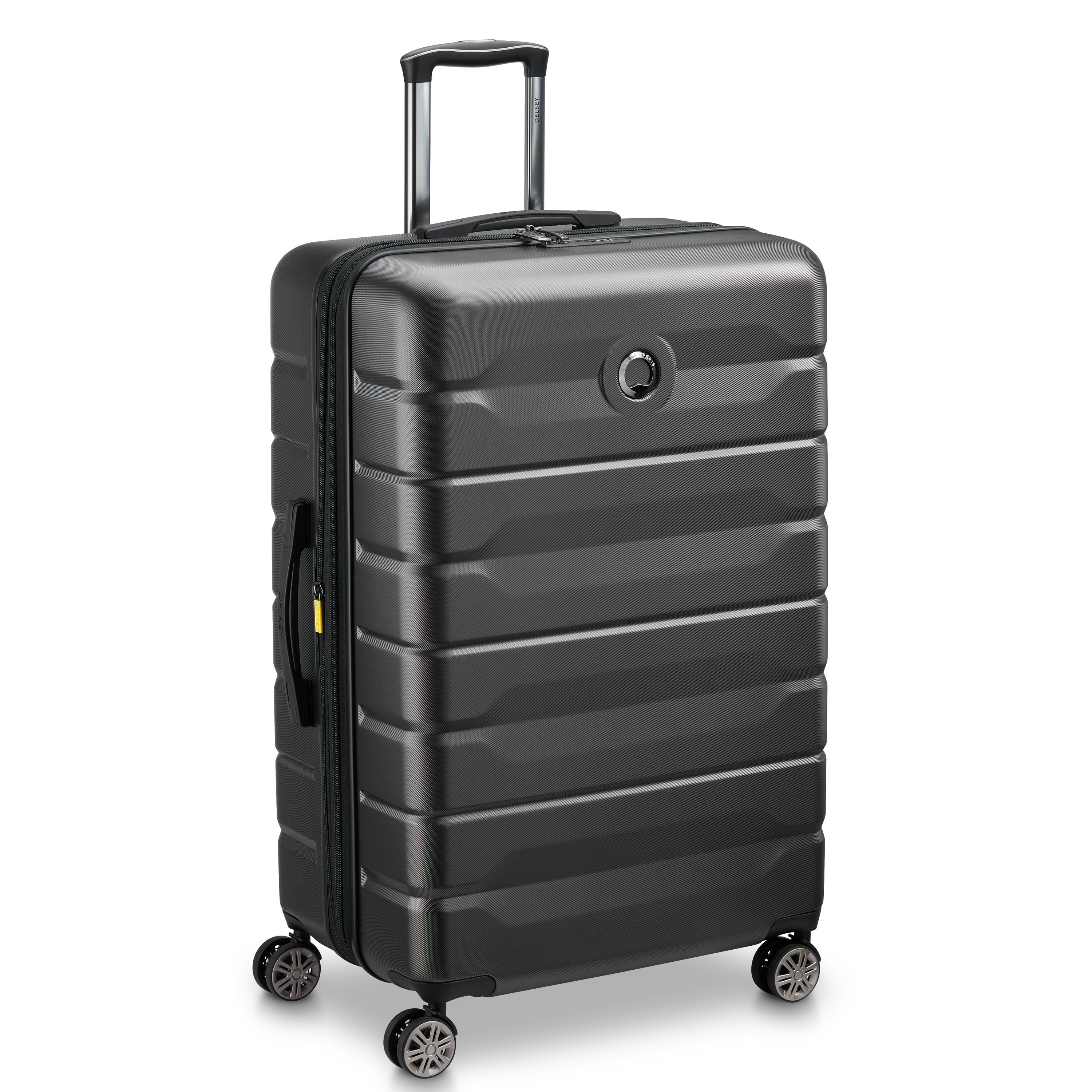 Set of 3 rigid suitcases 55 cm/ 68 cm/ 77 cm Black