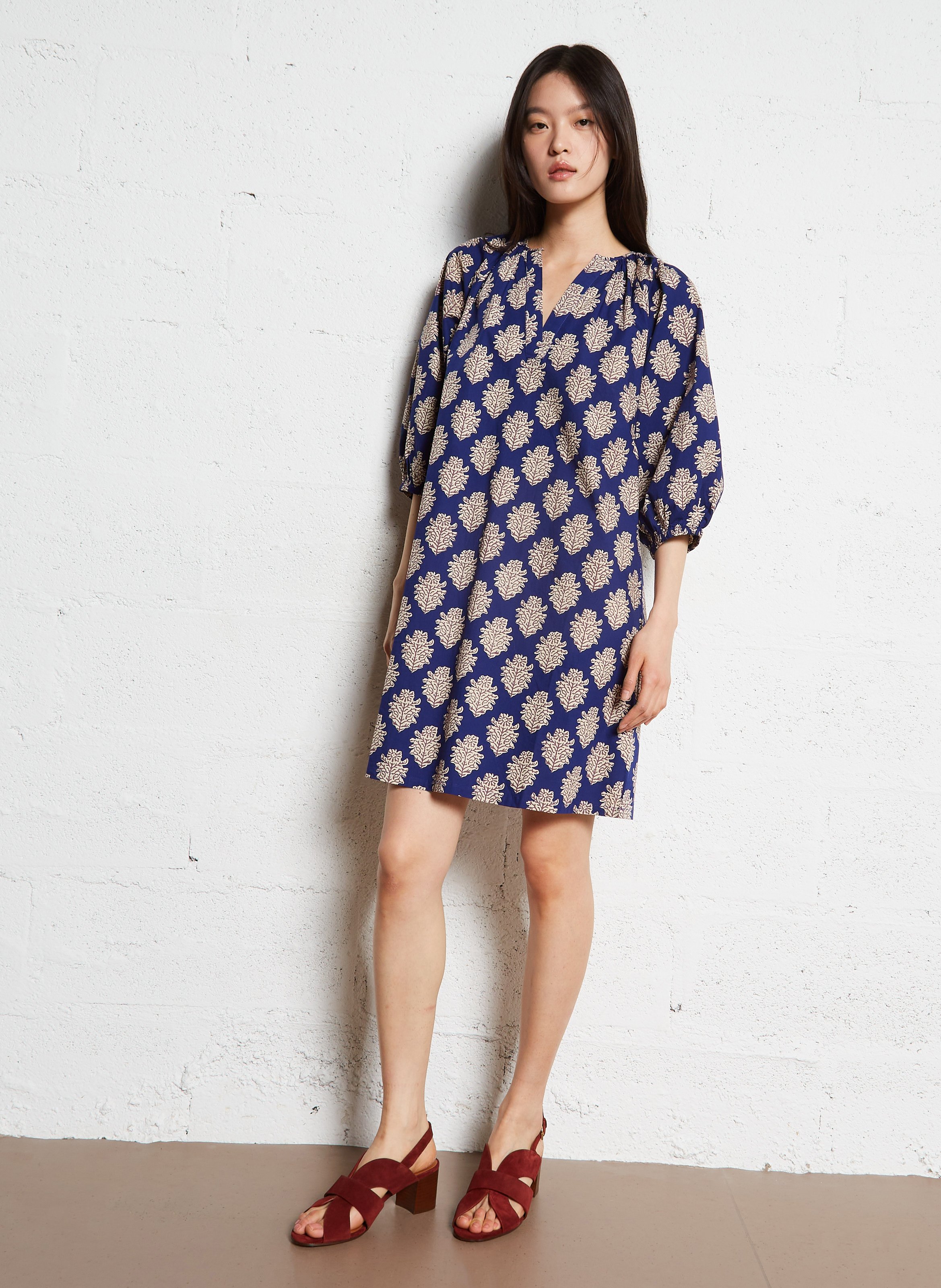 Sandales à talons en cuir RIVECOUR Marron