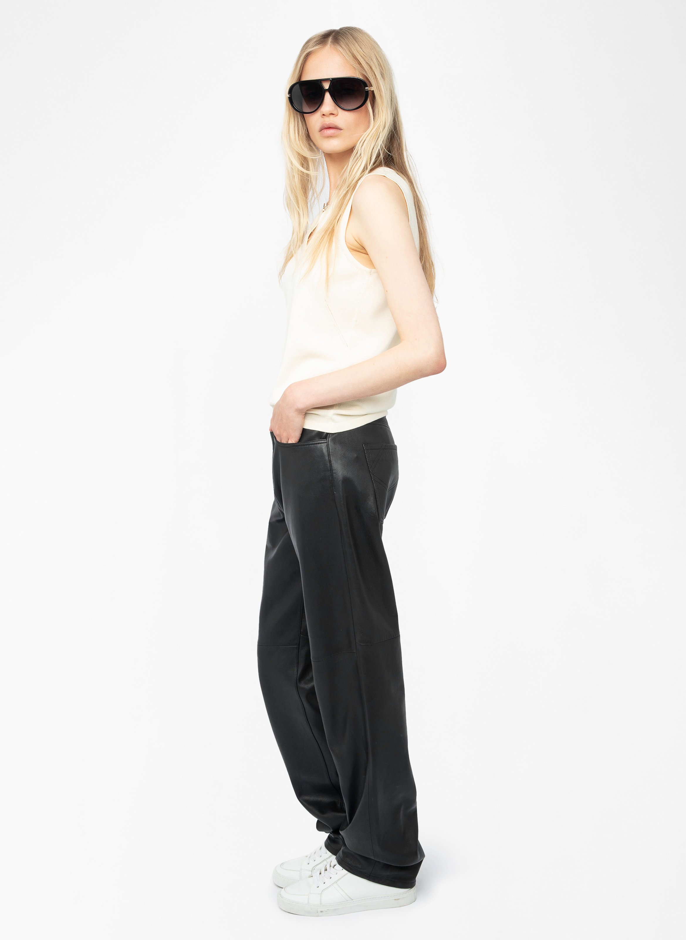 Blusa scollo tondo in maglia ZADIG&VOLTAIRE Bianco