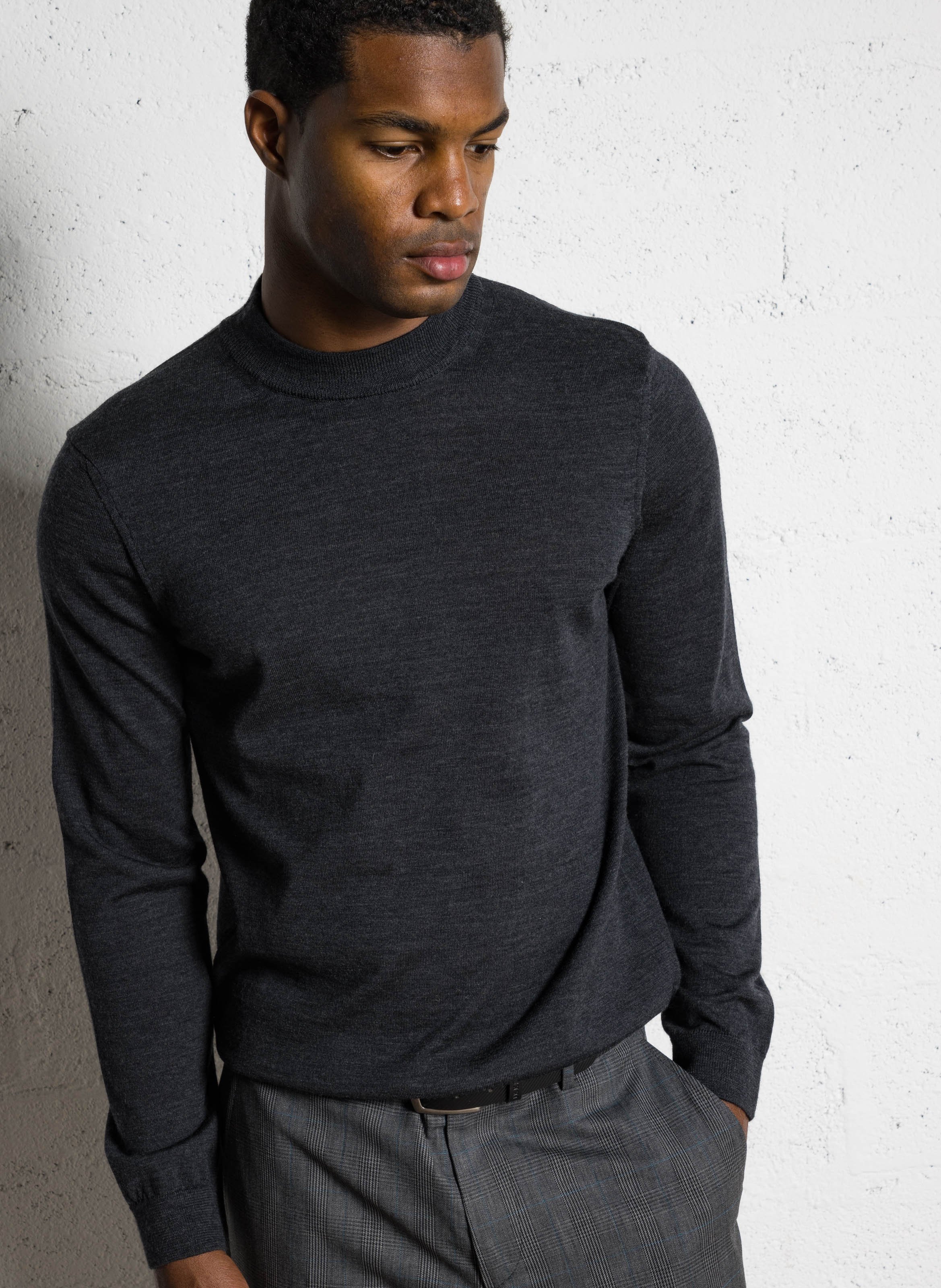 Abidjan - Wollpullover mit Rundhalsausschnitt IKKS Grau