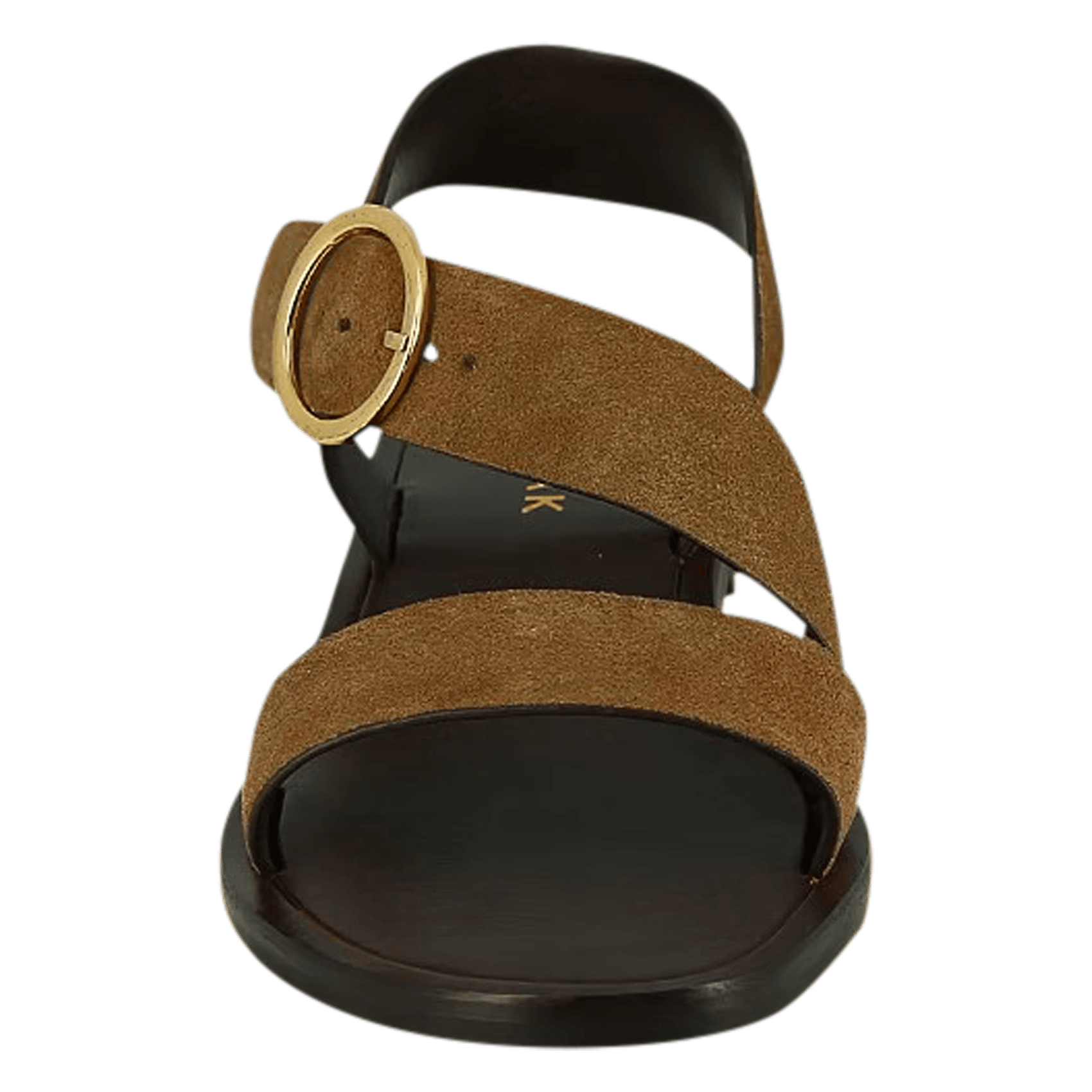 Strappy flat leather sandals JONAK Brown