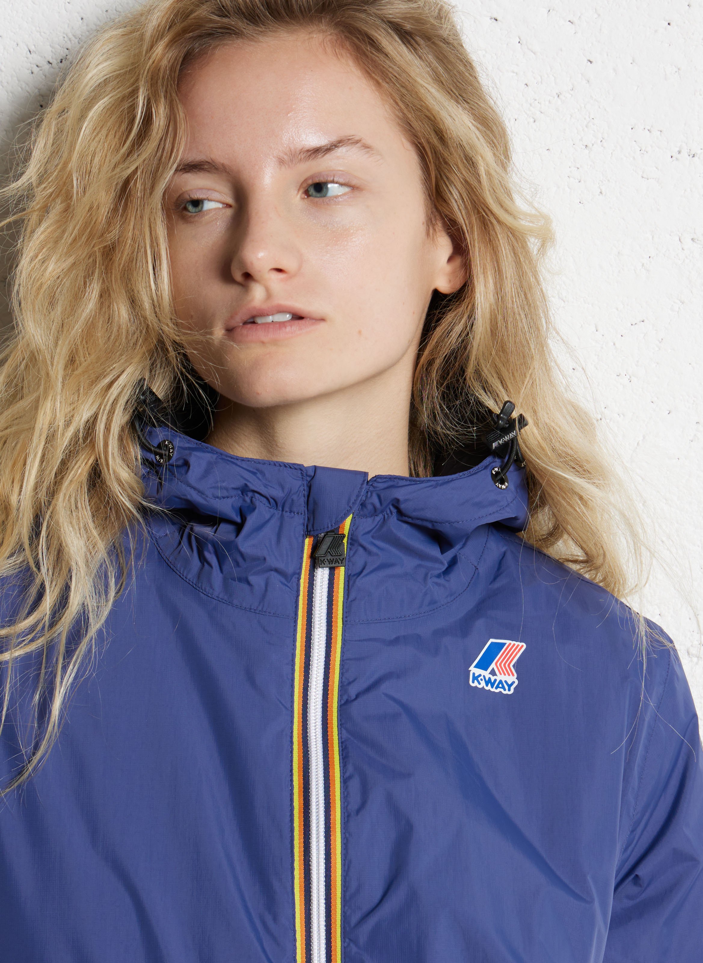 High-neck windbreaker K-WAY Blue