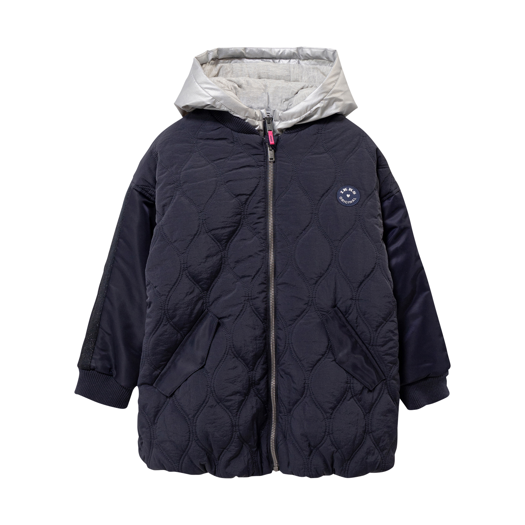 Manteau matelassé col rond rond IKKS JUNIOR Bleu