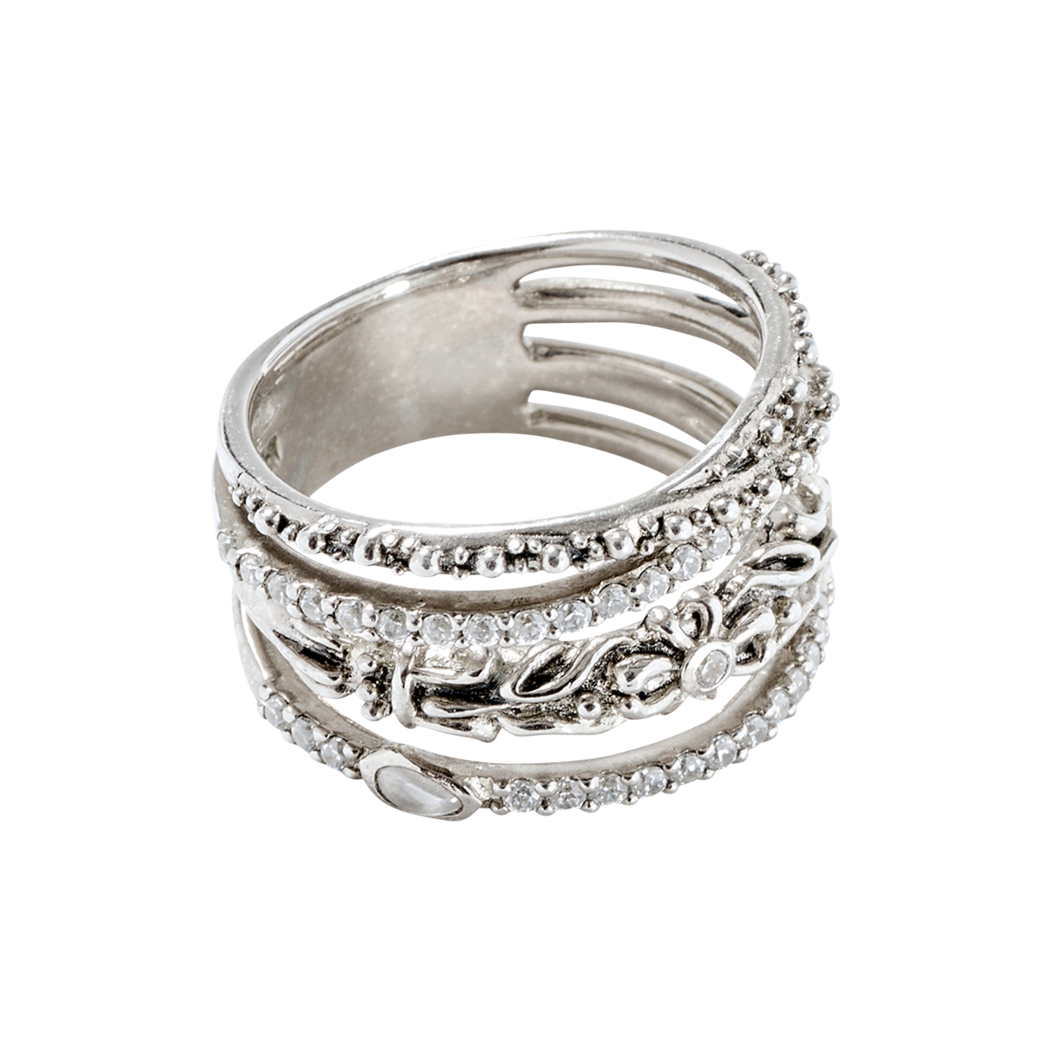 Ring met stras BA&SH Zilver