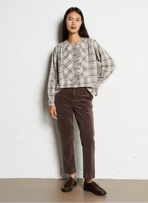 Corduroy carrot pants - Look 1