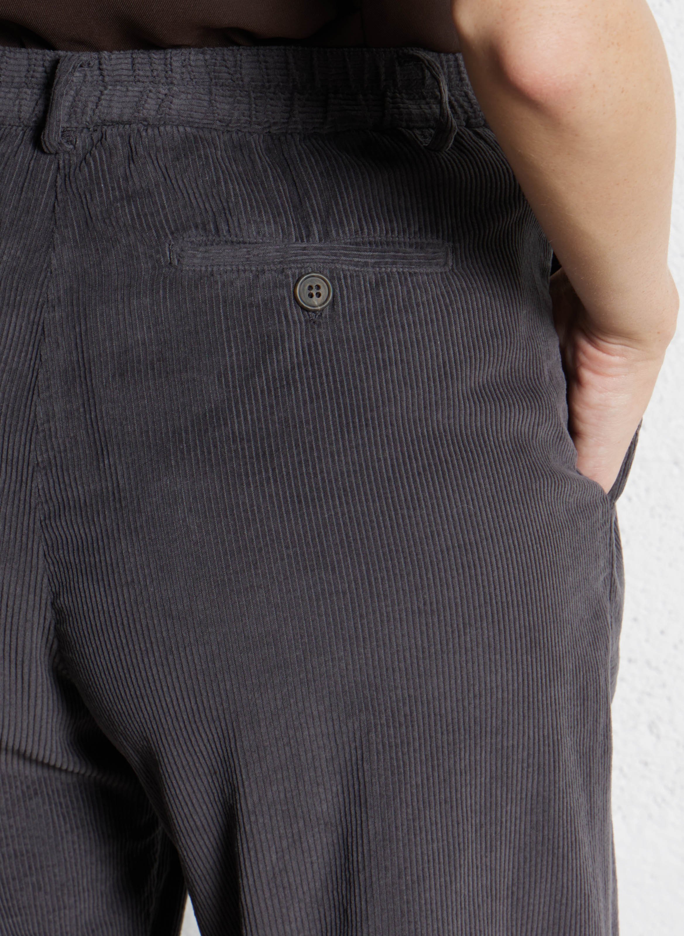 Pantalon droite en coton HARTFORD Gris