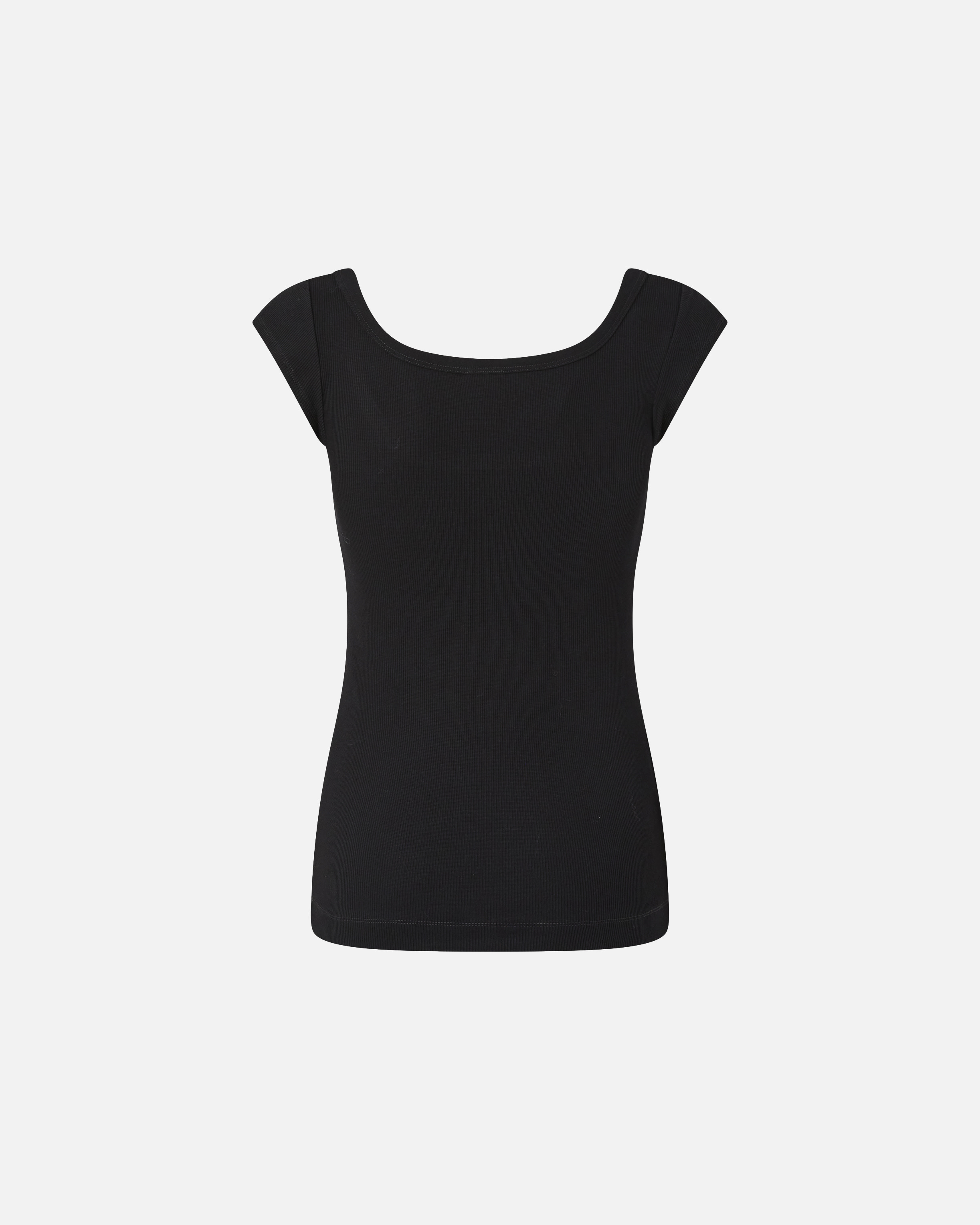 Ribbed top with love birds logo PINKO Black