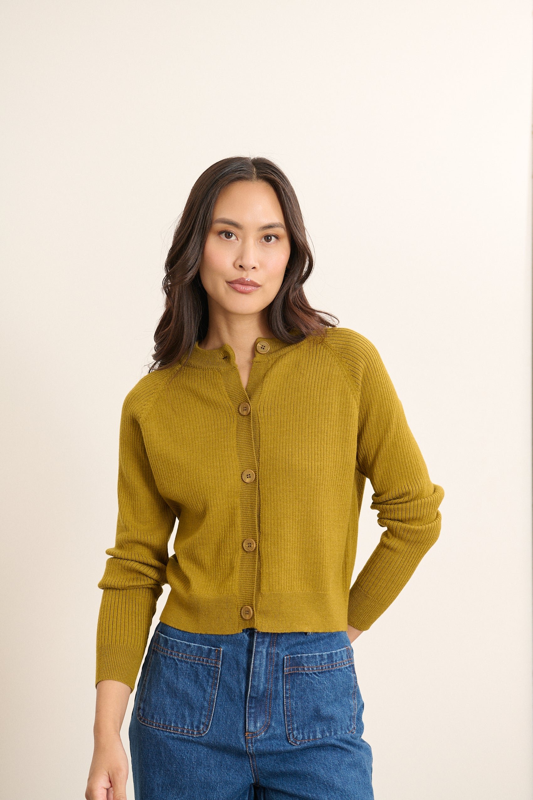 Long-sleeved button-up cardigan GARANCE PARIS Green