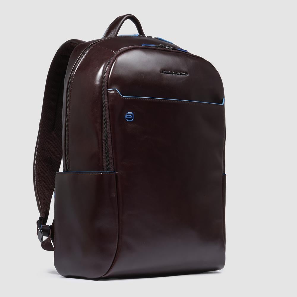 Leather backpack PIQUADRO Brown