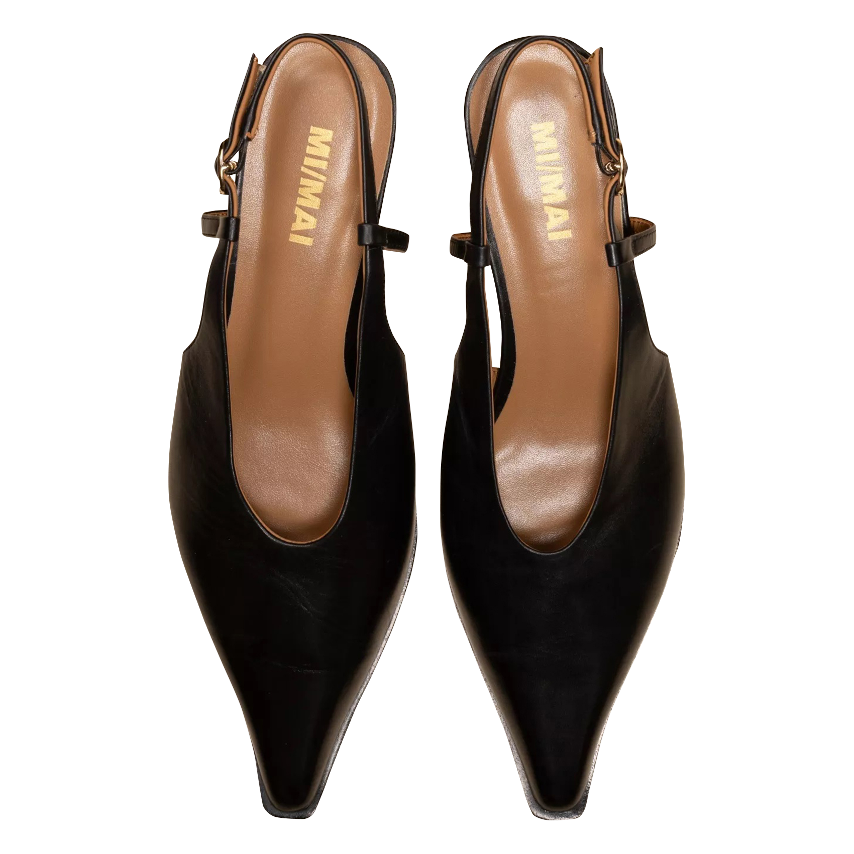 Braided faux leather slingback sandals MI/MAI Black