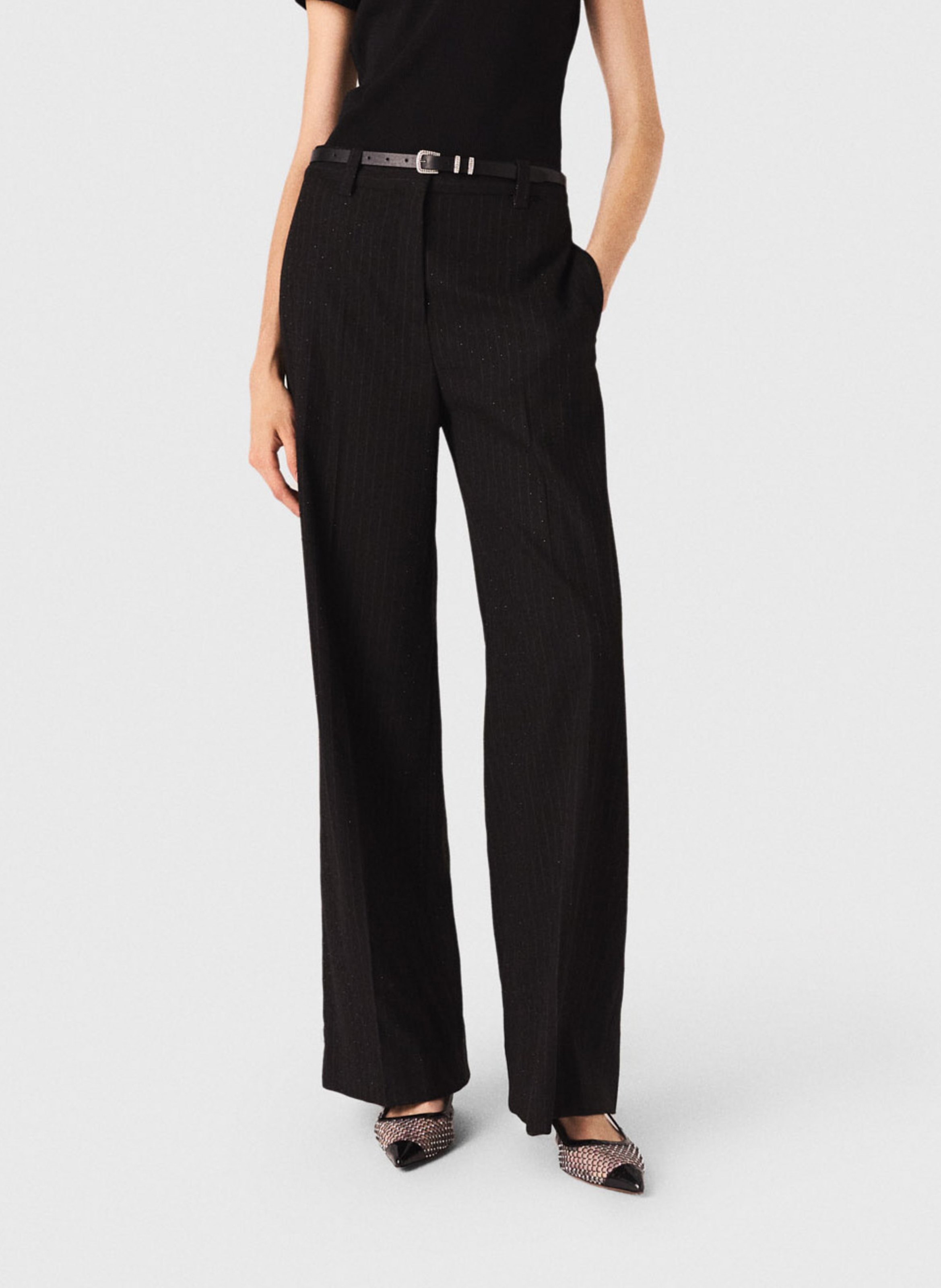 Low-cut loose-fit dress MAJE Black