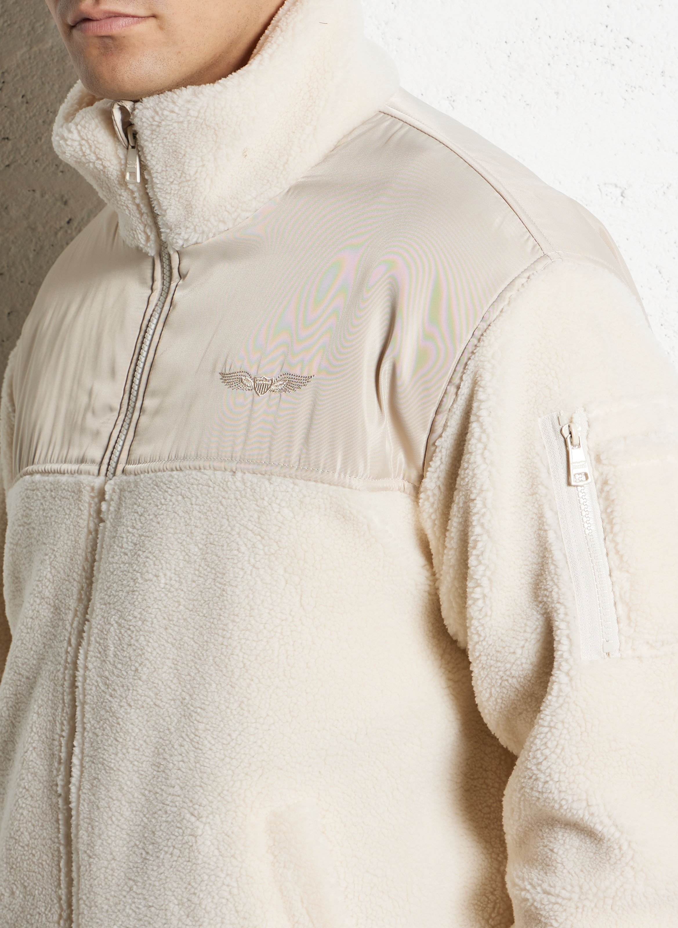 Veste oversize col montant BOMBERS ORIGINAL Beige