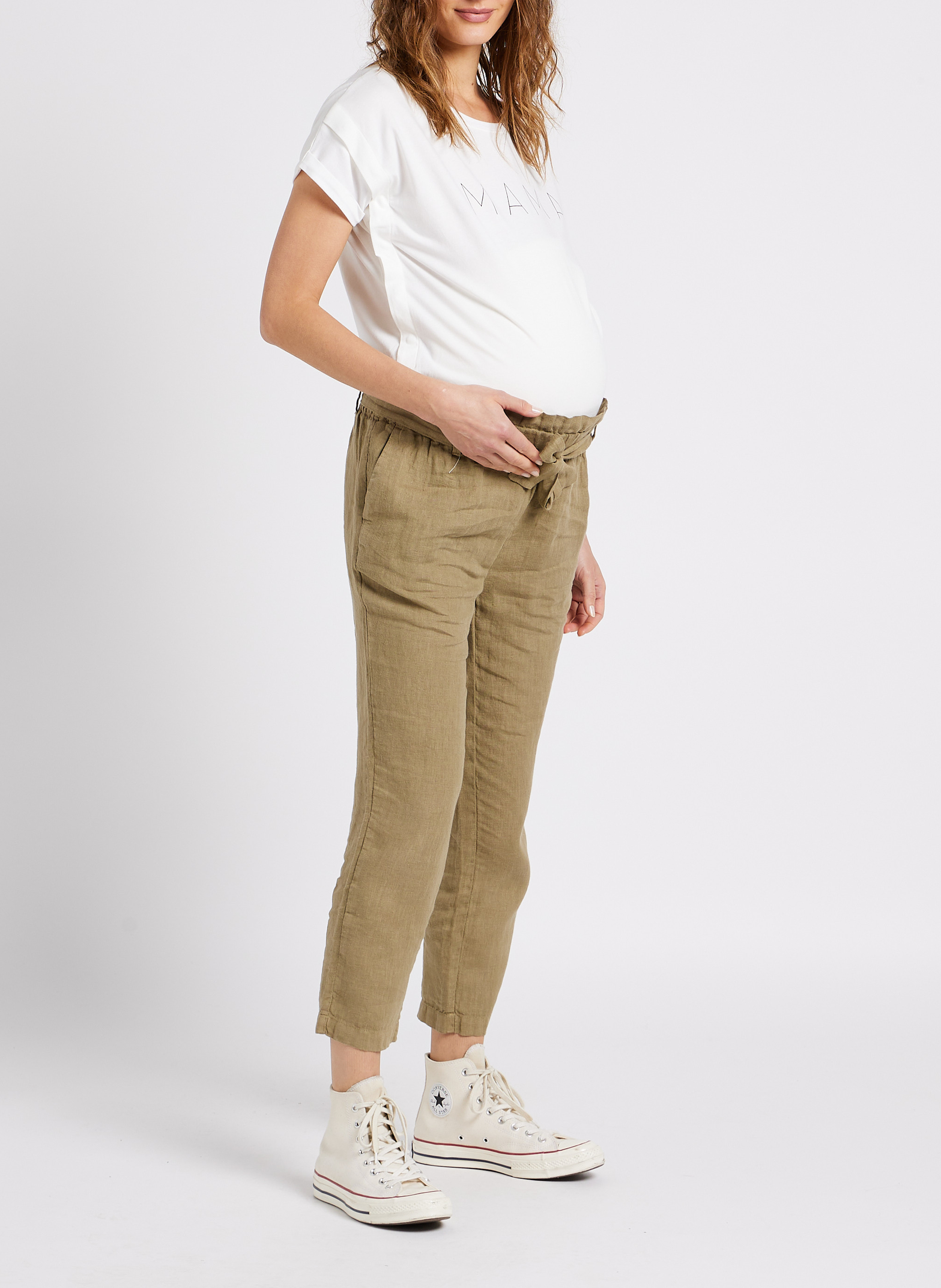 Tee-shirt col rond en coton organique  SERAPHINE Blanc