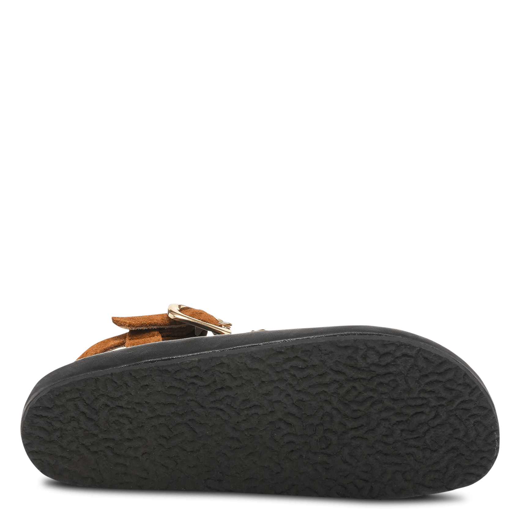 Sandales plates à boucles en cuir CLARIS VIROT Marron