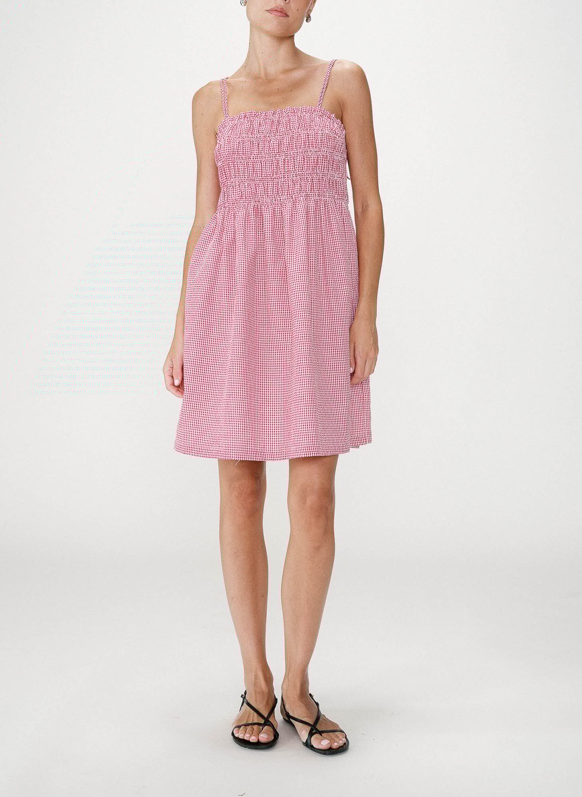 Robe courte col carré GRACE ET MILA Rouge