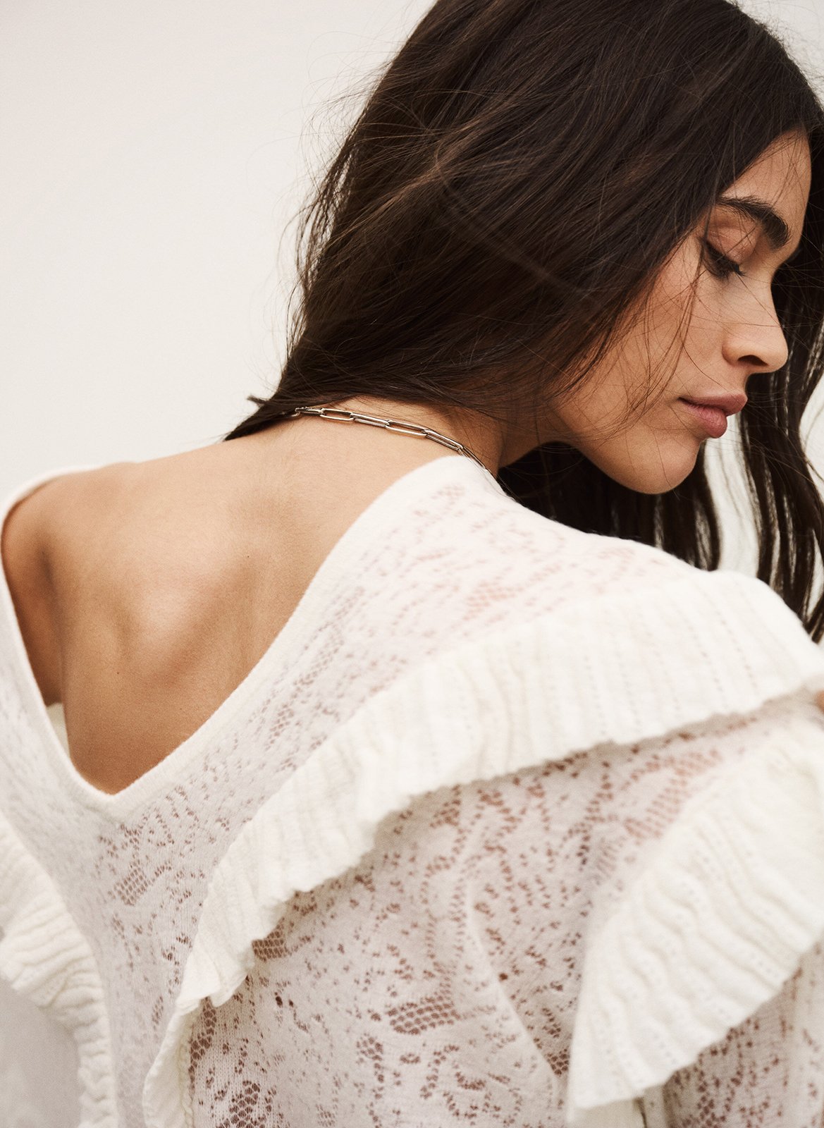 Pull ample à volants BA&SH Beige