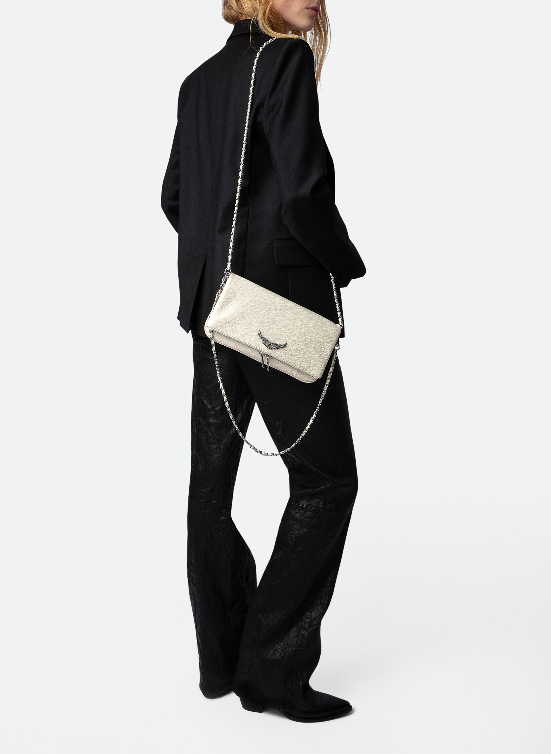 Leather clutch bag ZADIG&VOLTAIRE White