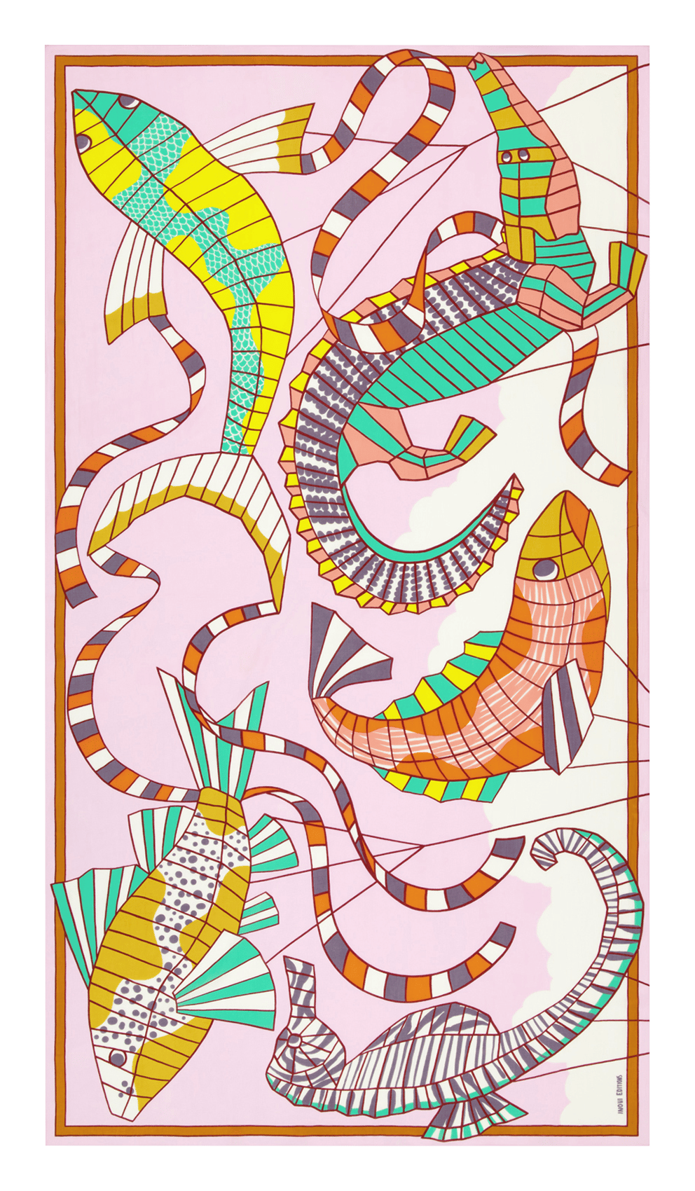 Foulard imprimé animalier en coton INOUI EDITIONS