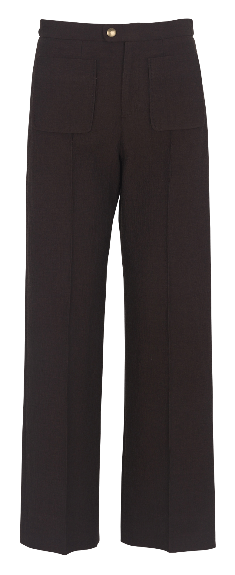 Katoenen straight fit pantalon SOEUR Bruin
