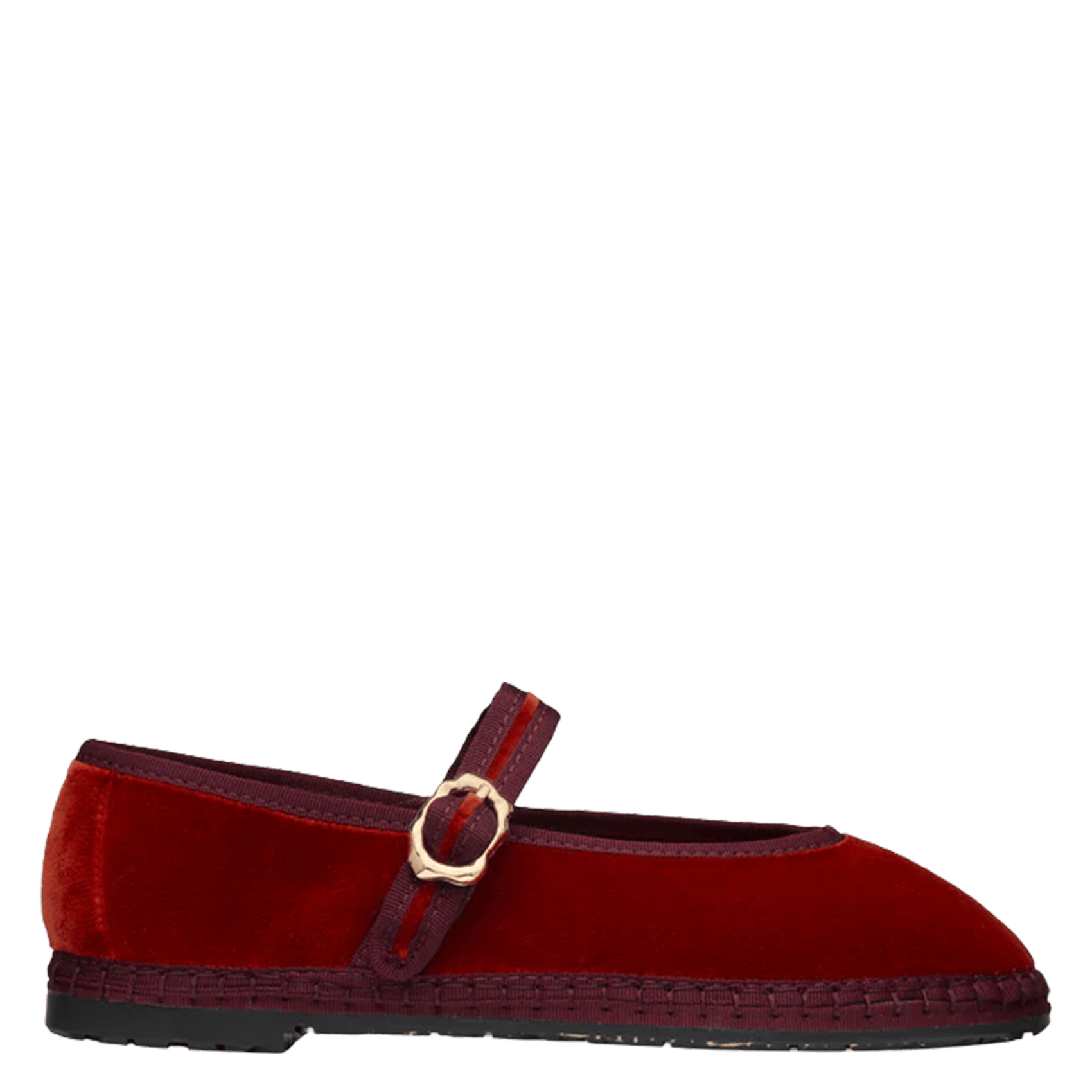 Ballerines à bride en velours FLABELUS Rouge