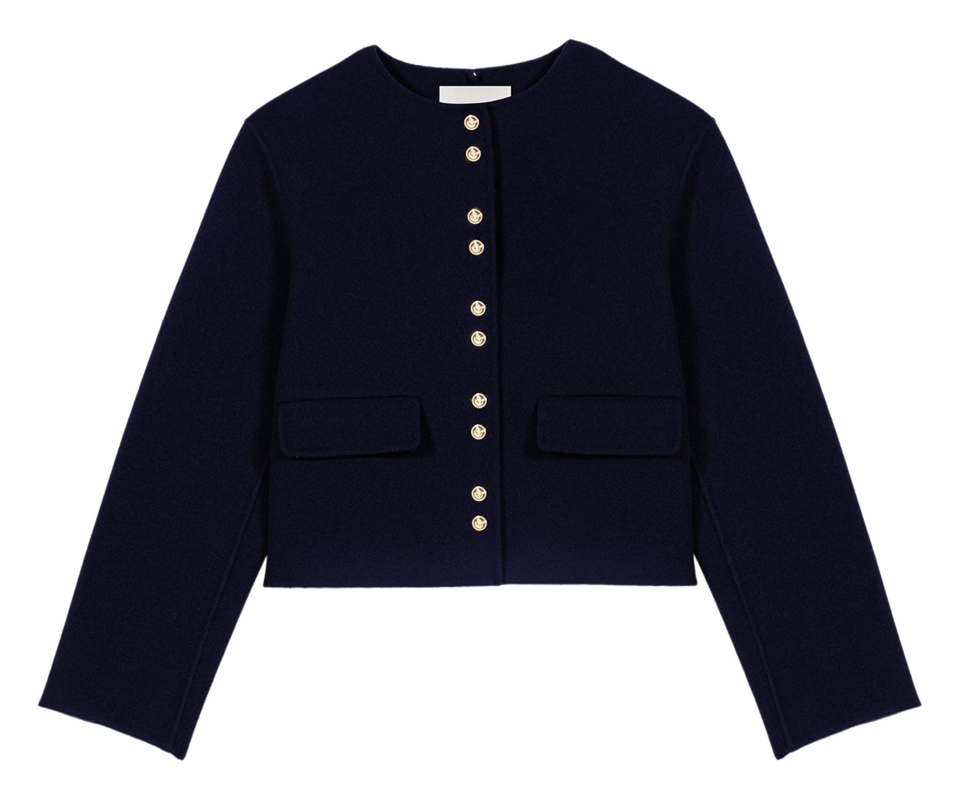Recht vest met afneembare kraag van gemengde wol MAJE Blauw