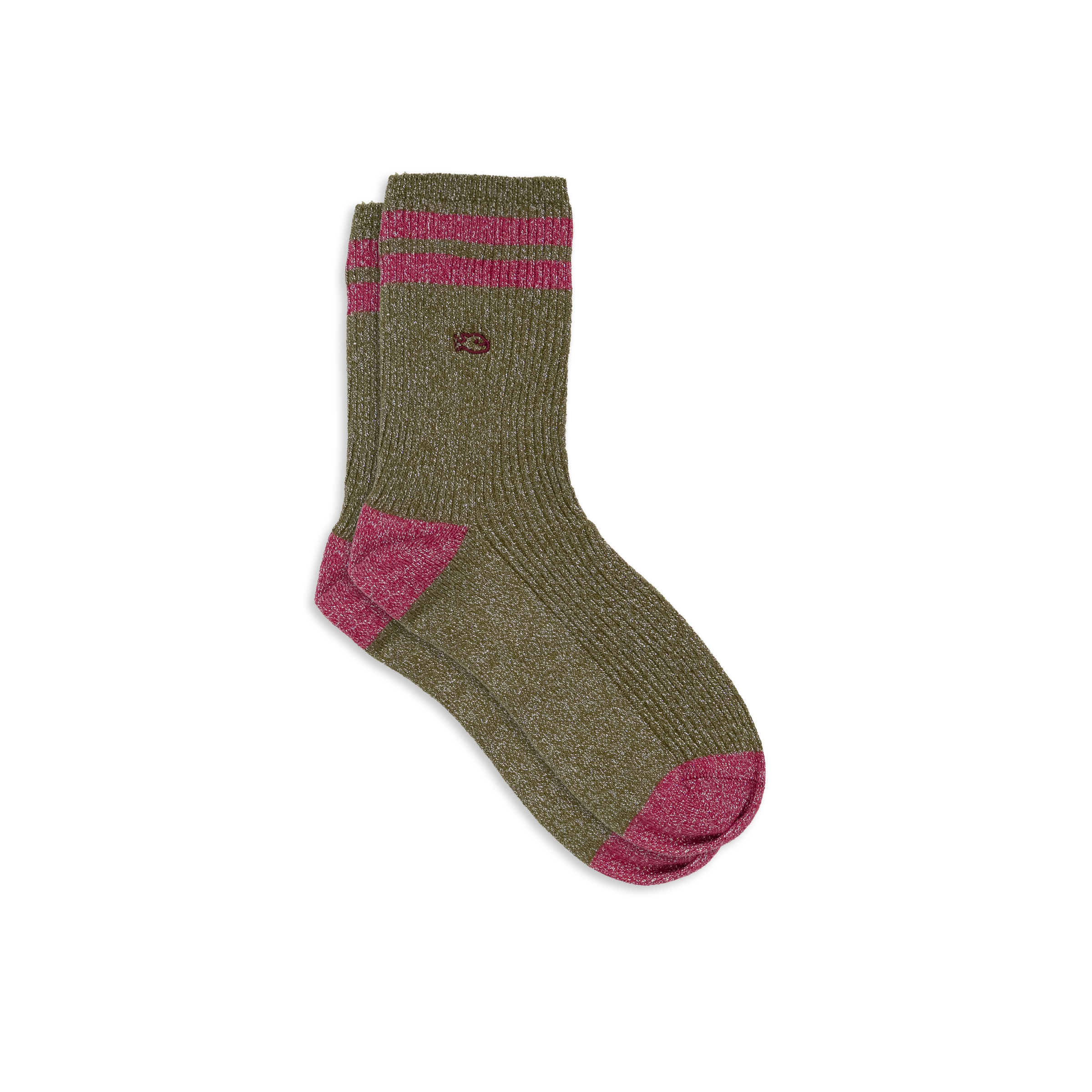 Combed Cotton Vintage Socks  Kaki