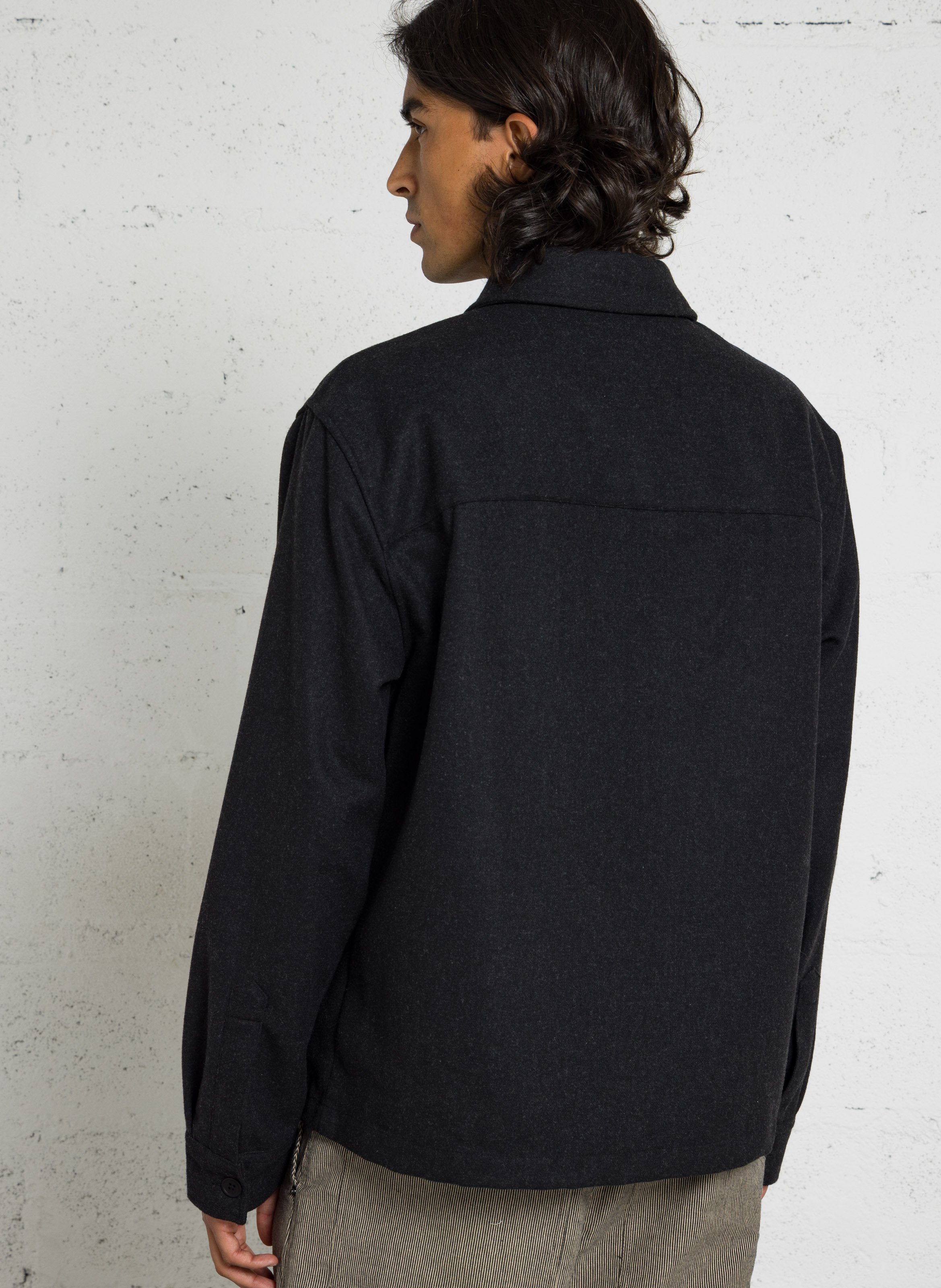 Chemise droite col classique  FARAH Noir