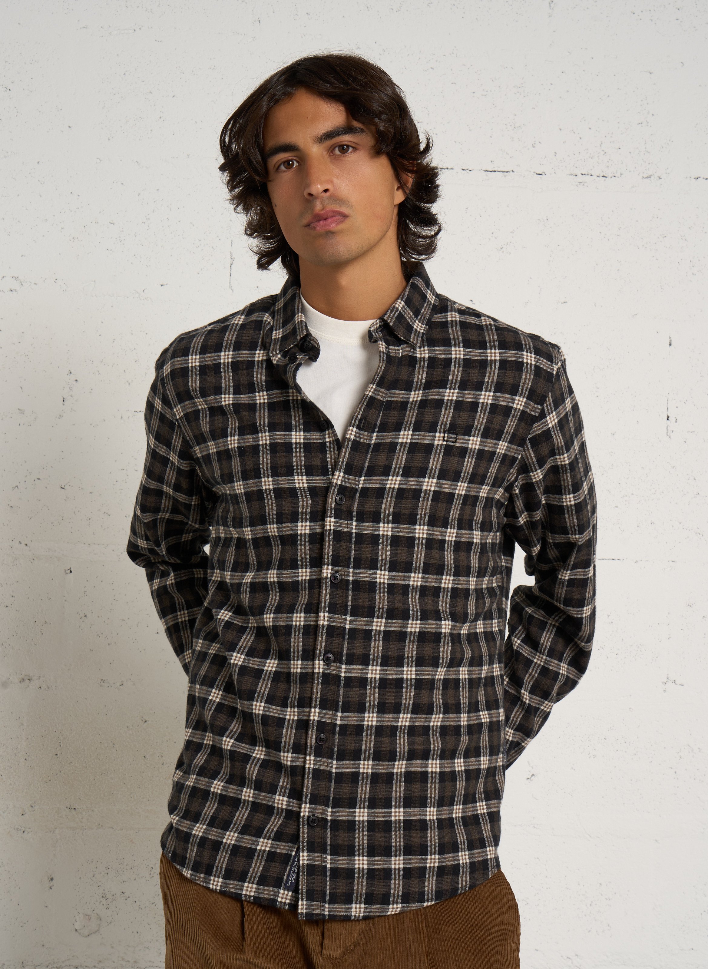 Checked cotton shirt CASUAL FRIDAY Silver