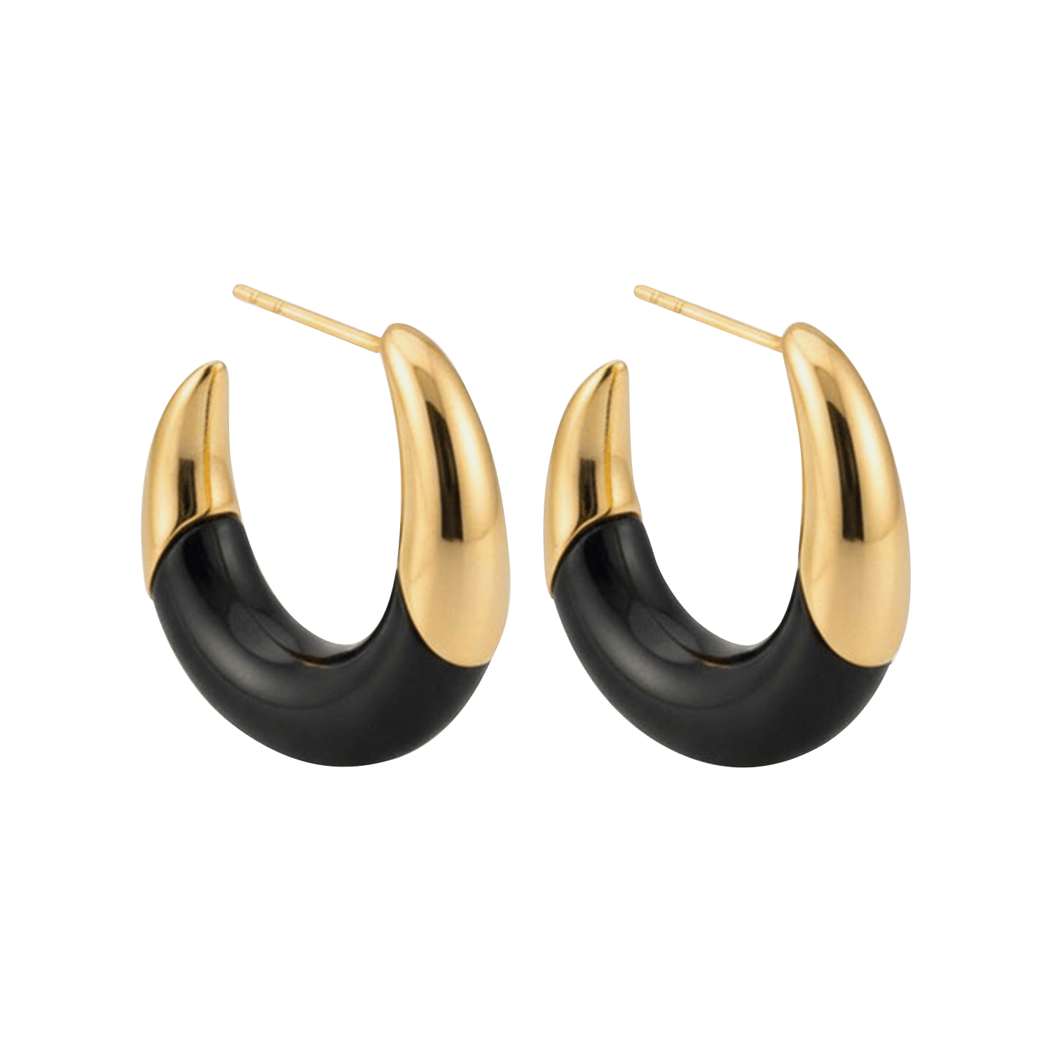 Open hoop earrings FEEKA Black