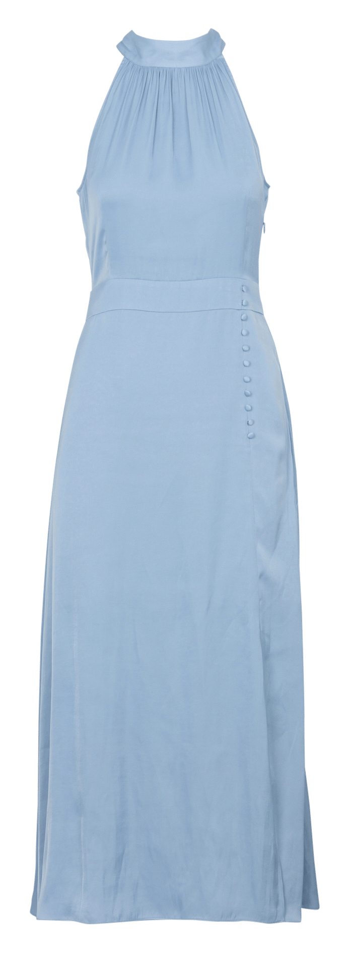 Ärmelloses langes Satinkleid IKKS Blau