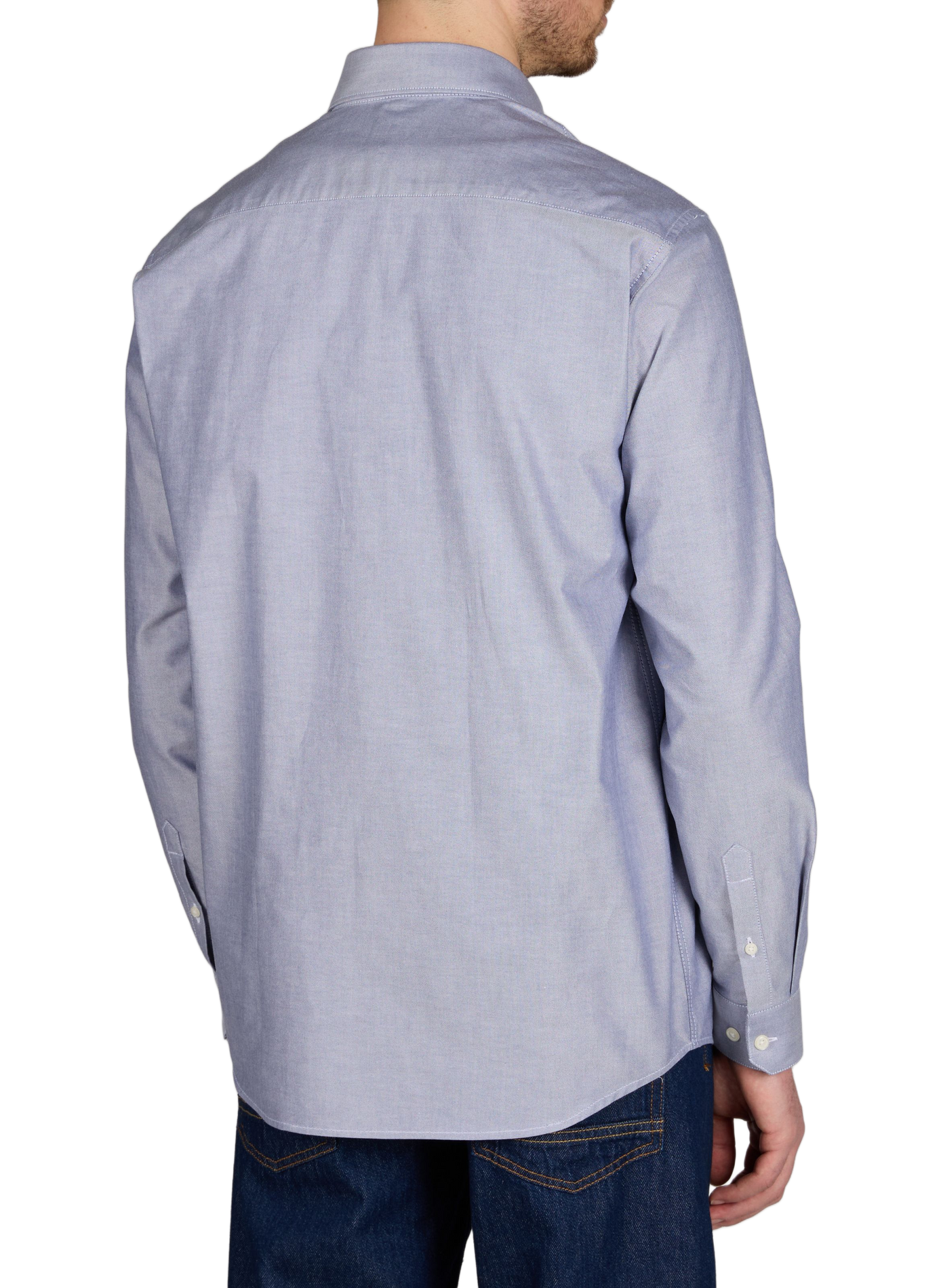 Hox-D straight-cut cotton shirt AU PRINTEMPS PARIS Blue