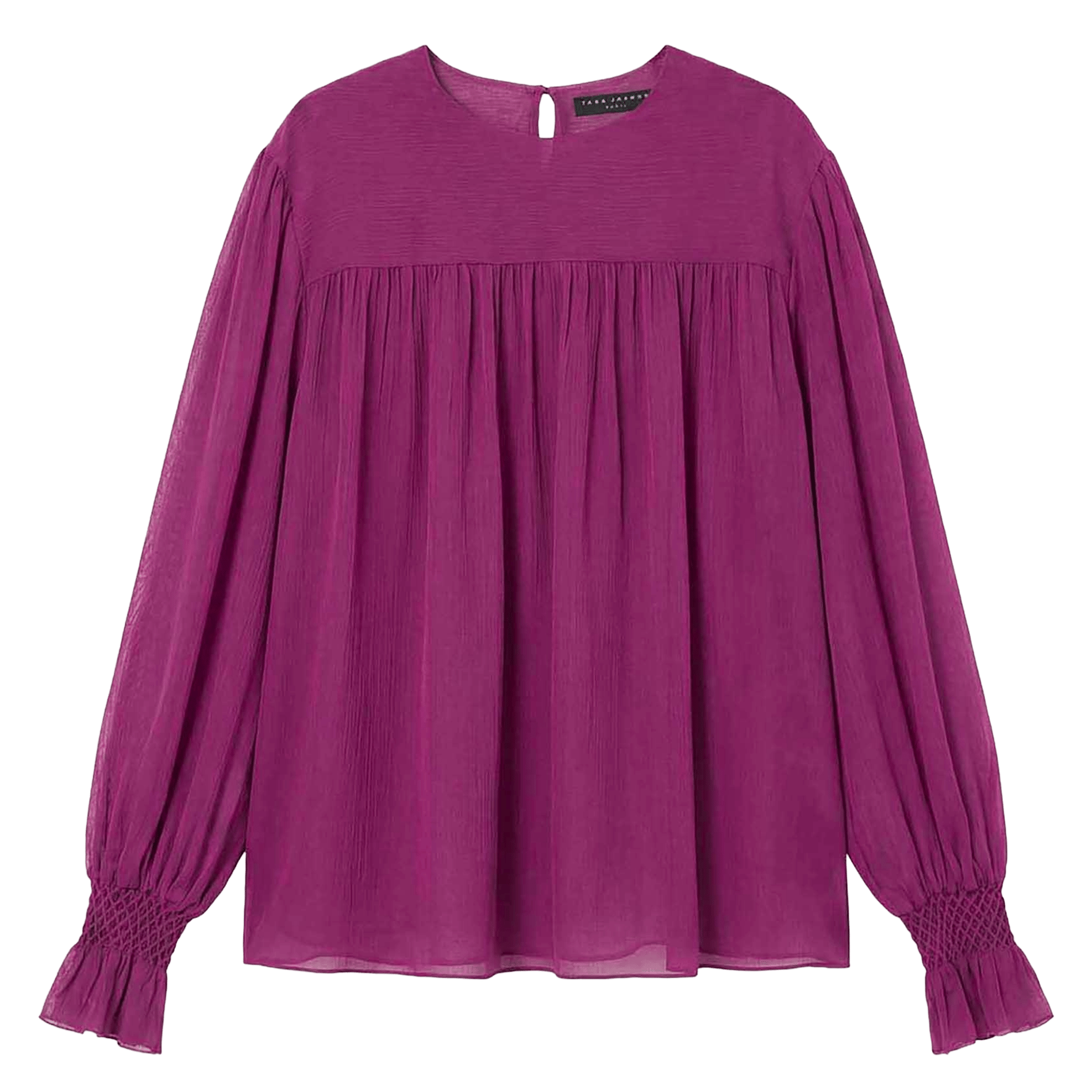 Ruimvallende blouse met ronde hals TARA JARMON Violet