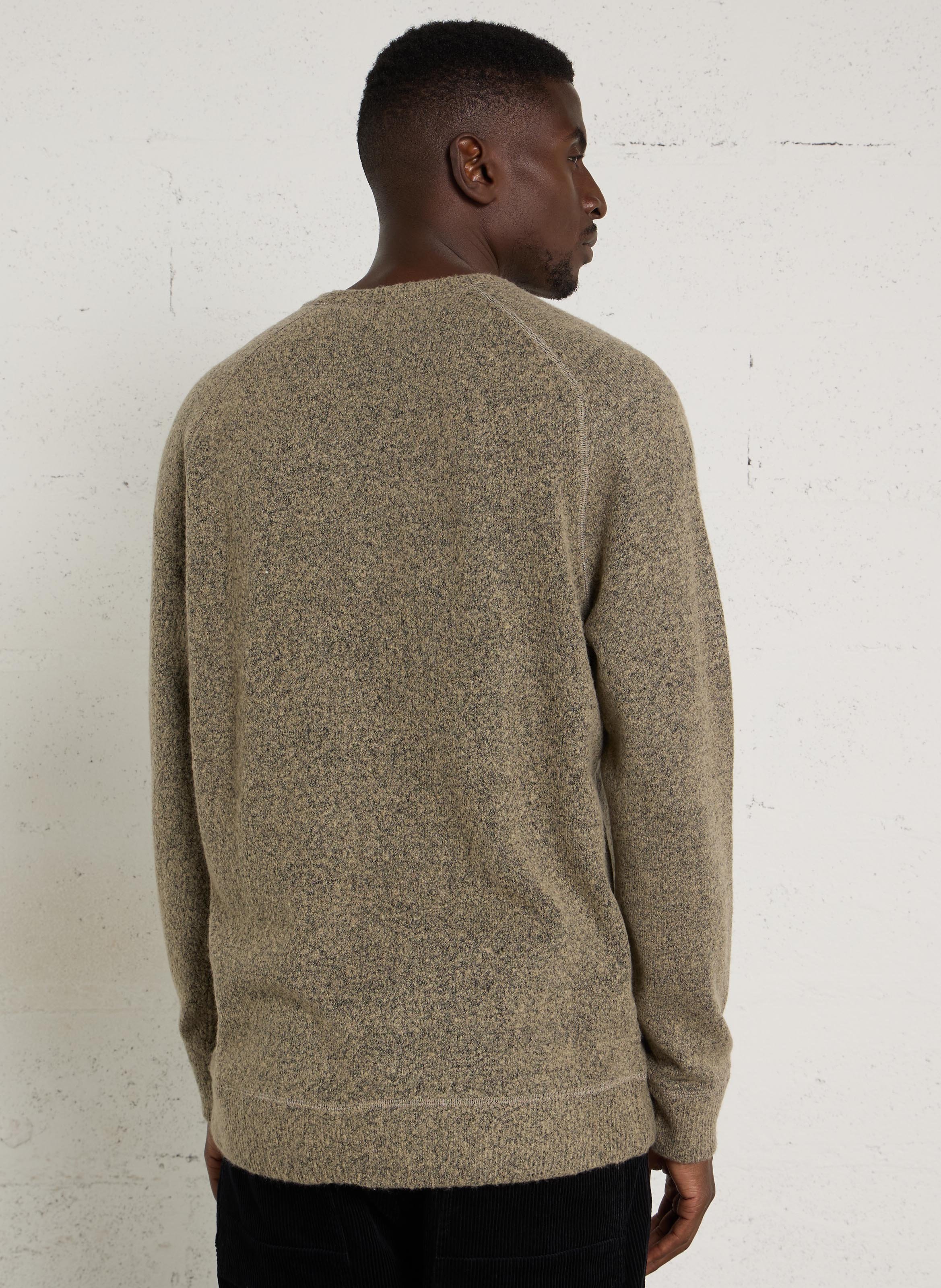 Crew-neck knit sweater LE TEMPS DES CERISES Green