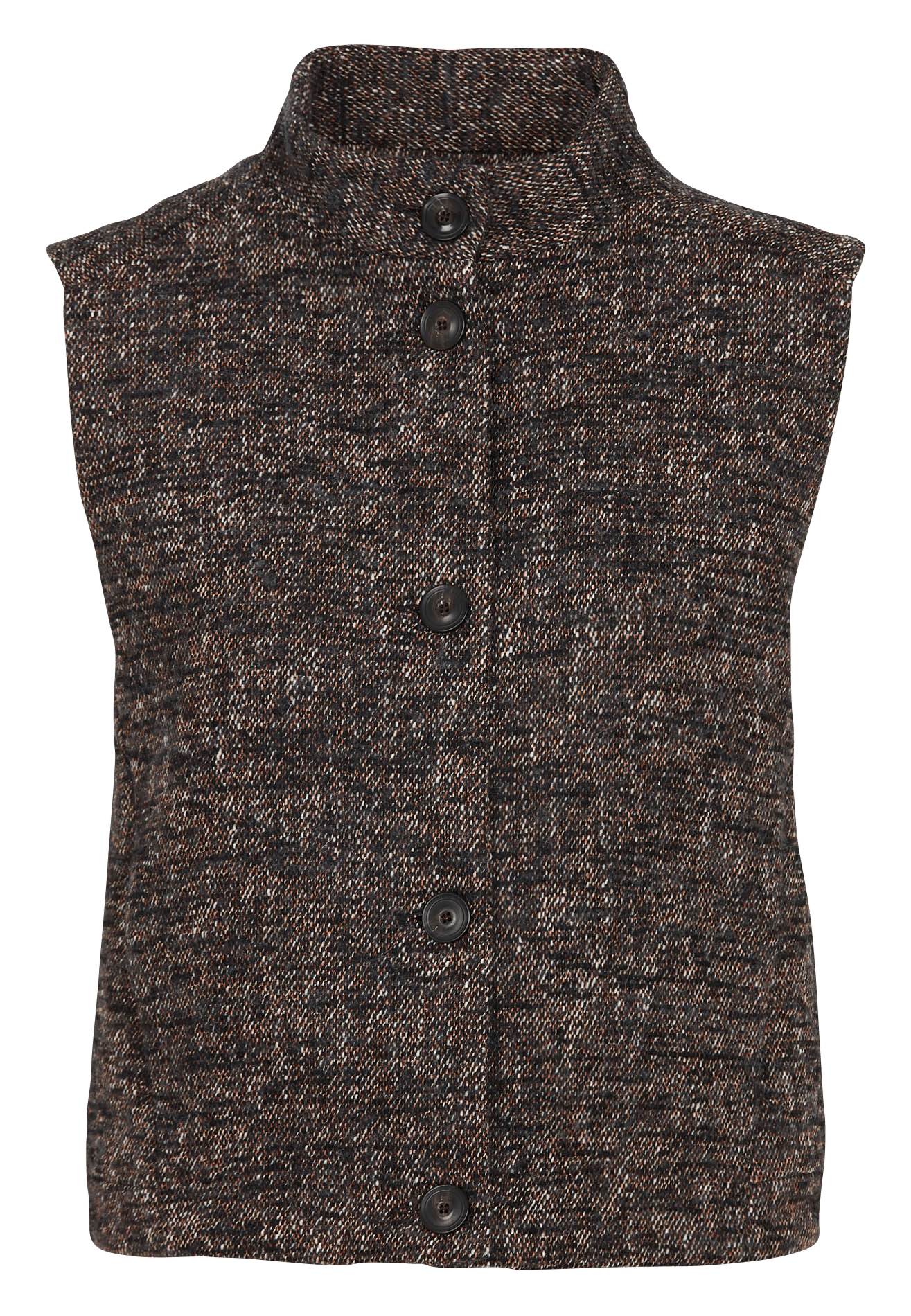 Gerade geschnittene ärmellose Jacke mit Stehkragen MAISON 123