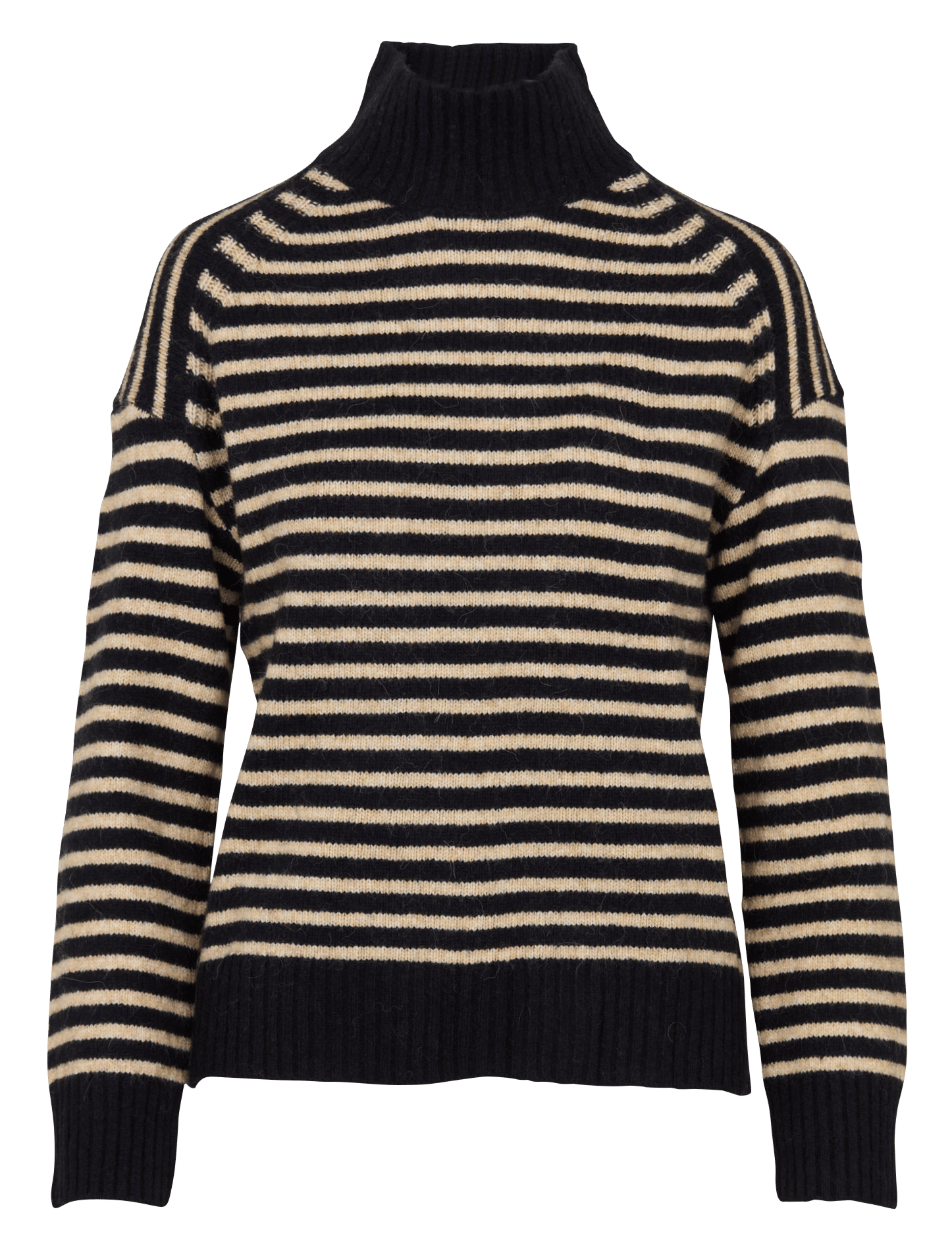 Straight-cut striped high-neck top SUD EXPRESS Blue