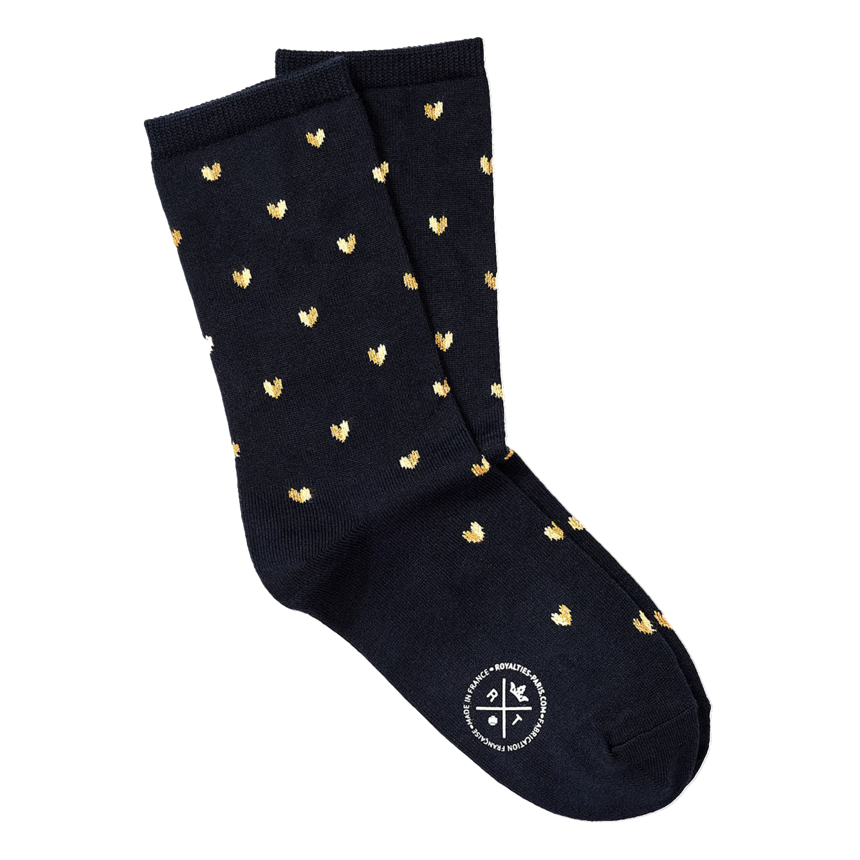 Heart-patterned cotton-blend socks ROYALTIES