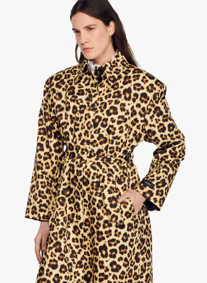 manteau sandro leopard