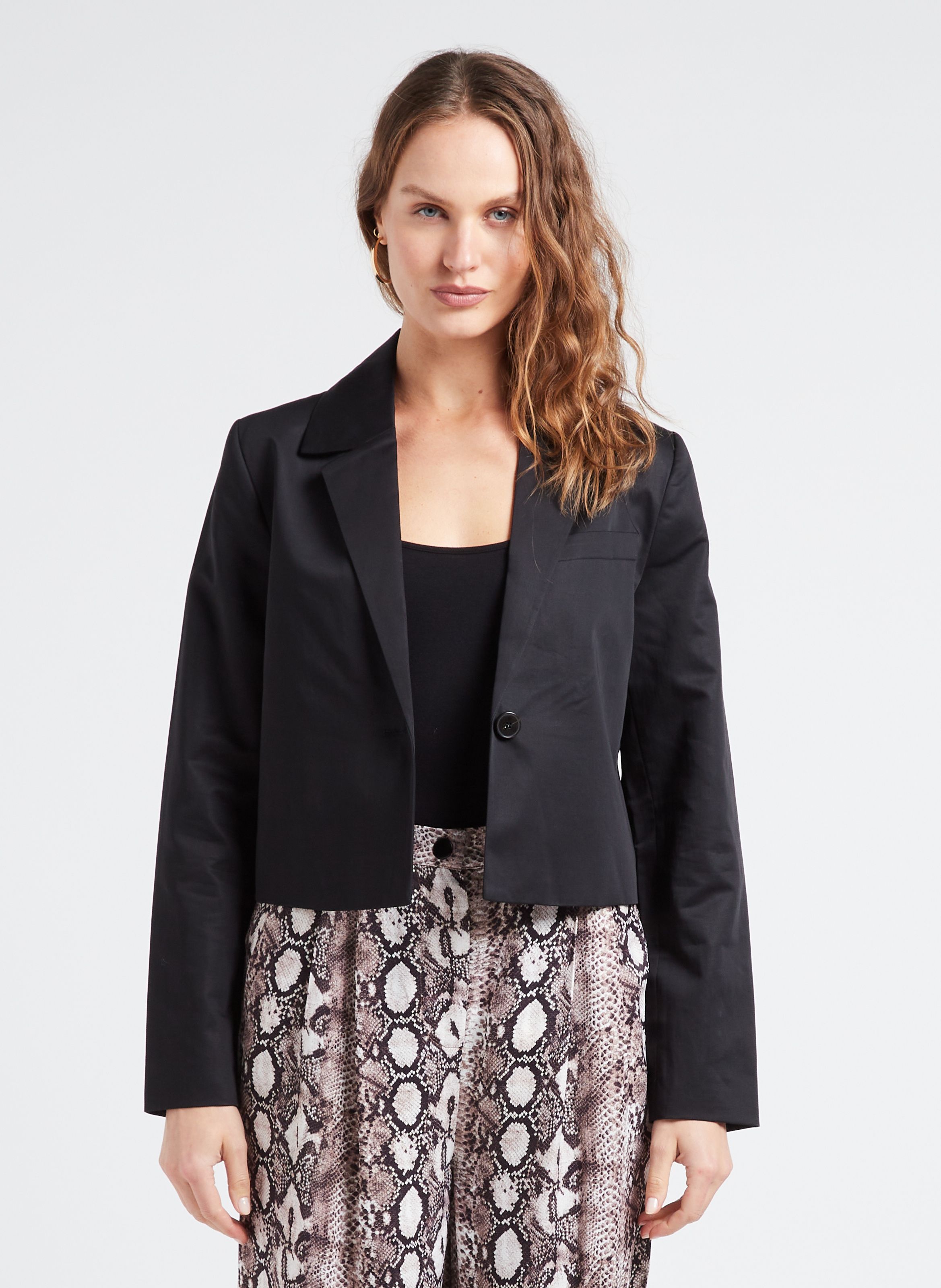 Korte zwarte shop blazer