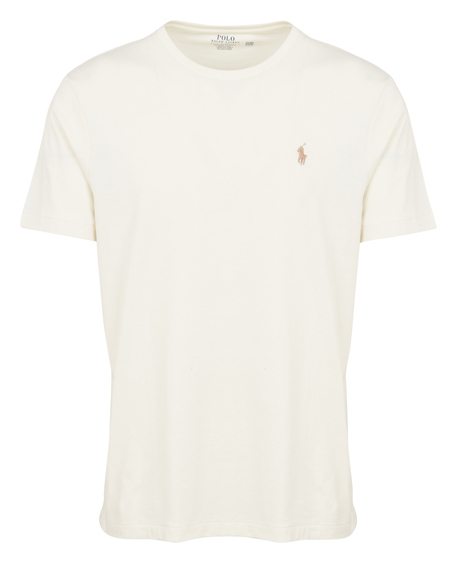 Tee-shirt col rond slim-fit en coton POLO RALPH LAUREN Beige