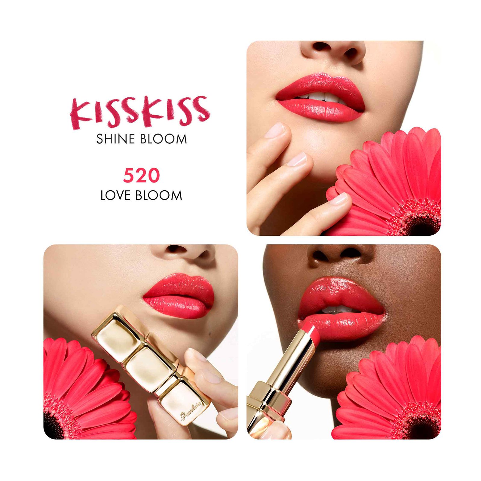 KissKiss Shine Bloom Rouge brillant GUERLAIN 520 love bloom