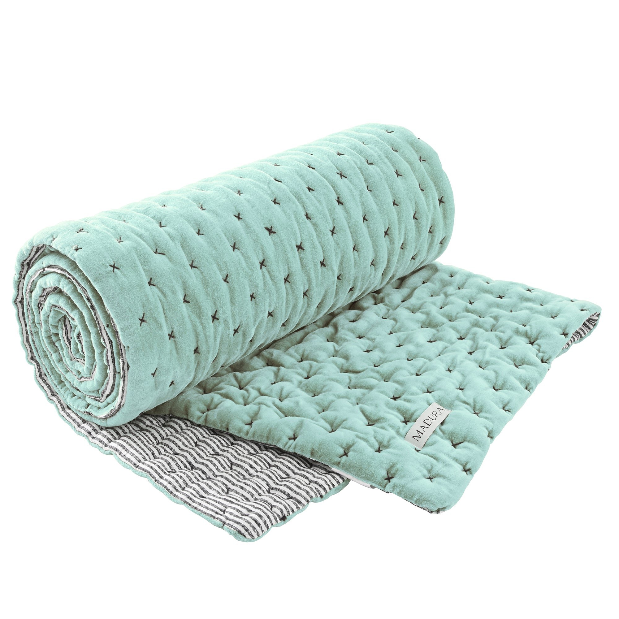 MALO - Linen quilt MADURA Green