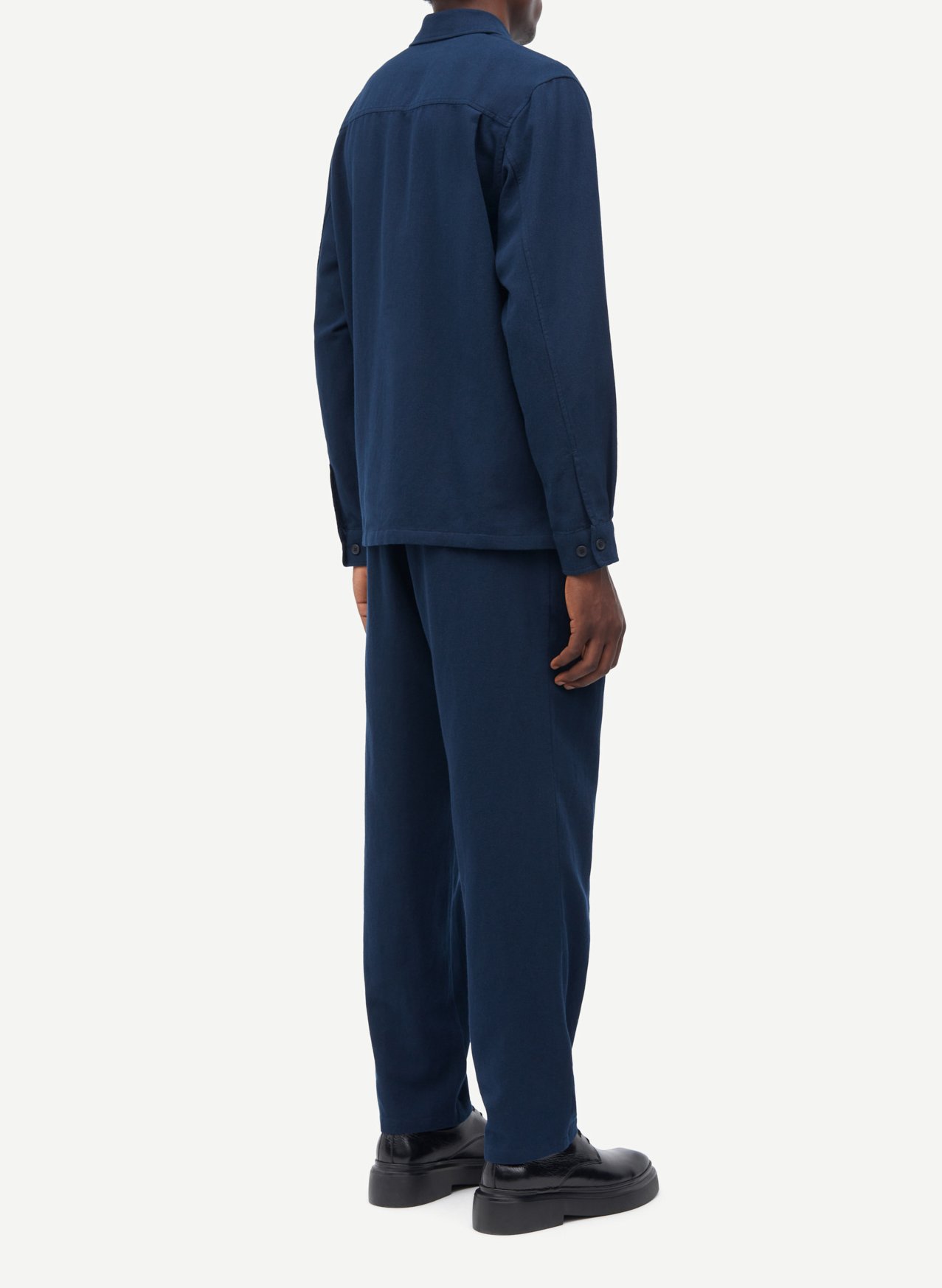 Rechte wollen overhemdblouse SAMSOE SAMSOE Blauw